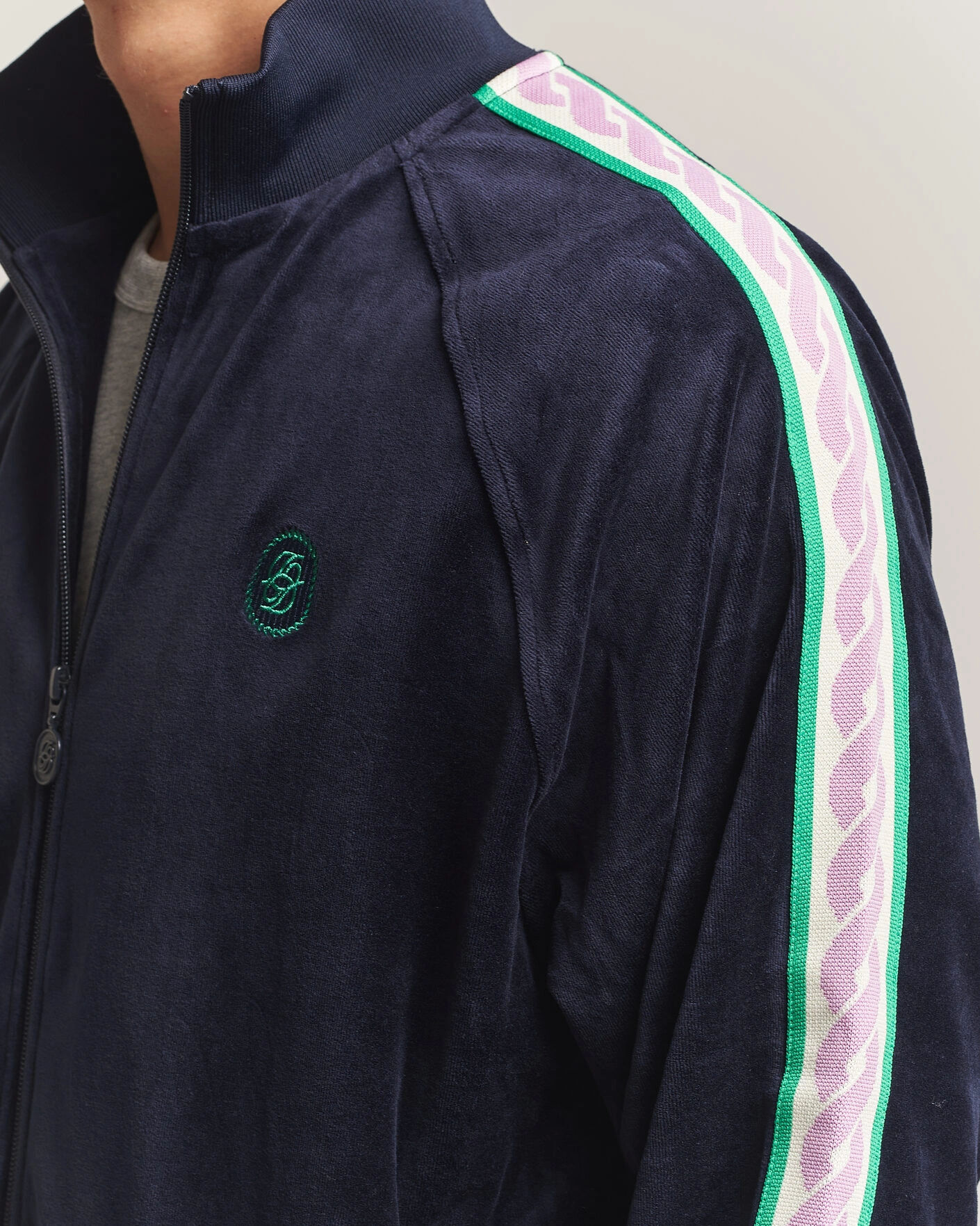 Herr | Tröjor | Drôle de Monsieur | Survêtement Velours Track Jacket Navy