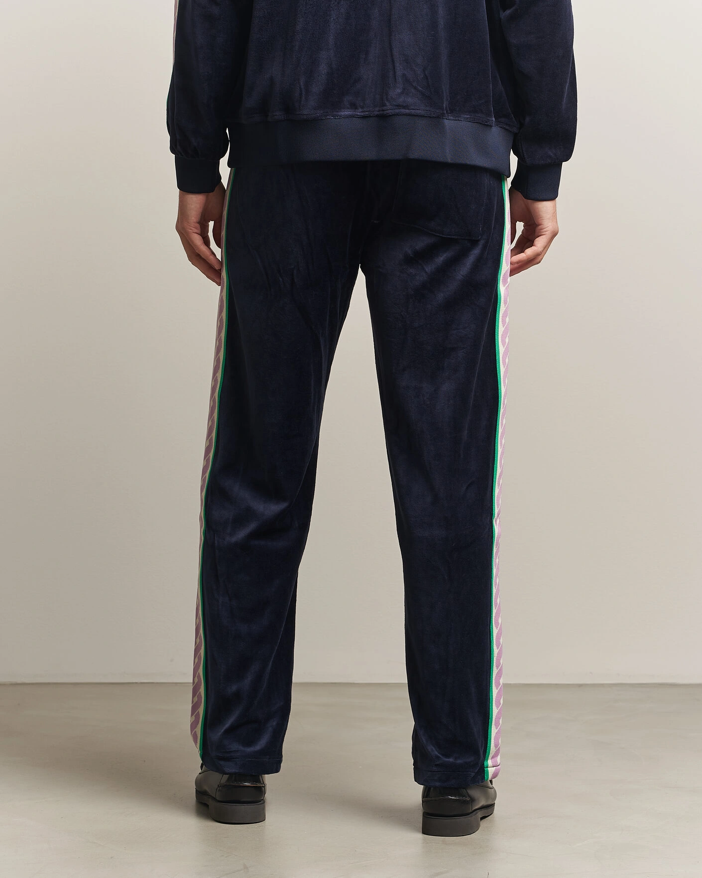 Herr | Byxor | Drôle de Monsieur | Survêtement Velours Track Pants Navy