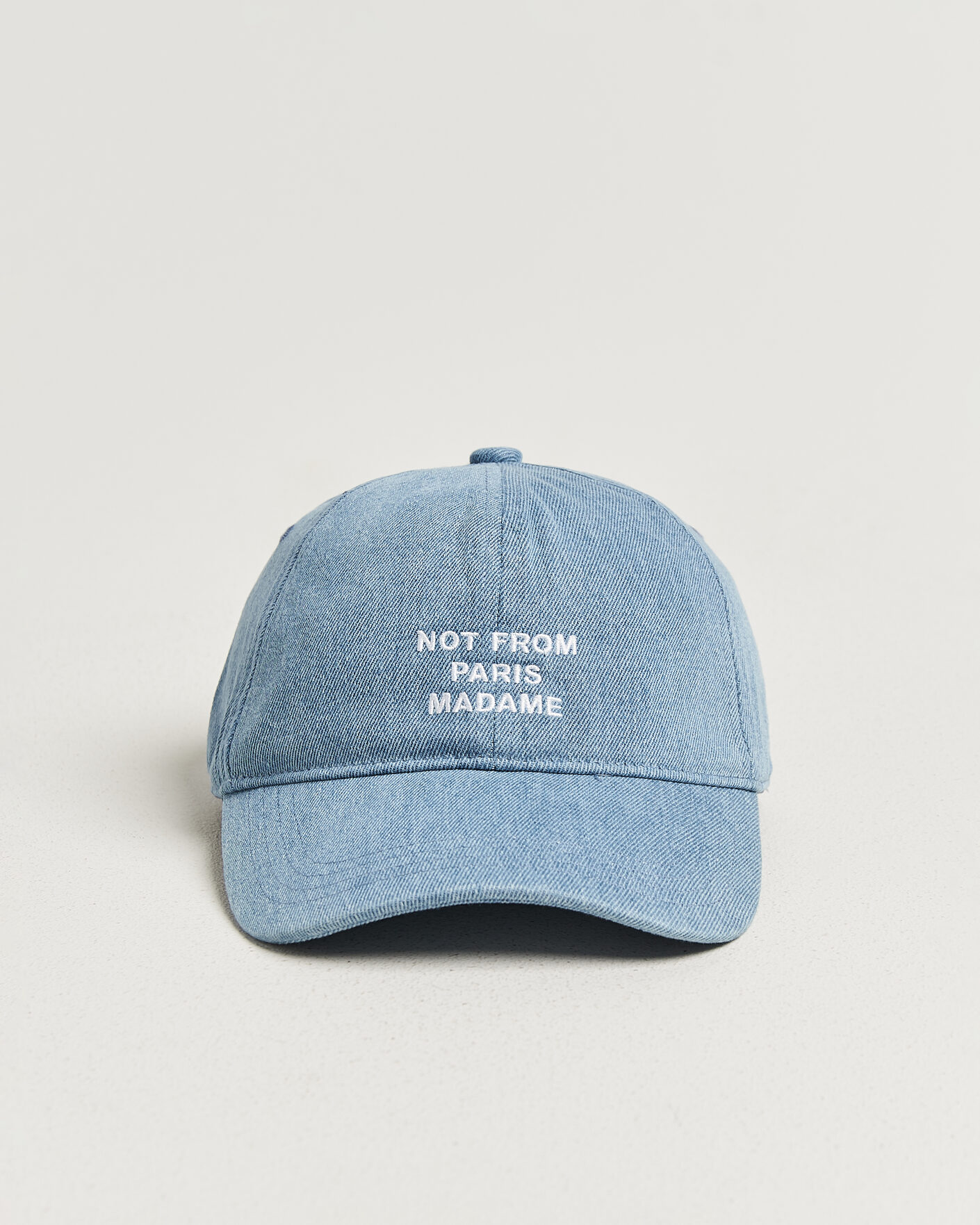 Herr | Hattar & kepsar | Drôle de Monsieur | Slogan Denim Baseball Cap Blue