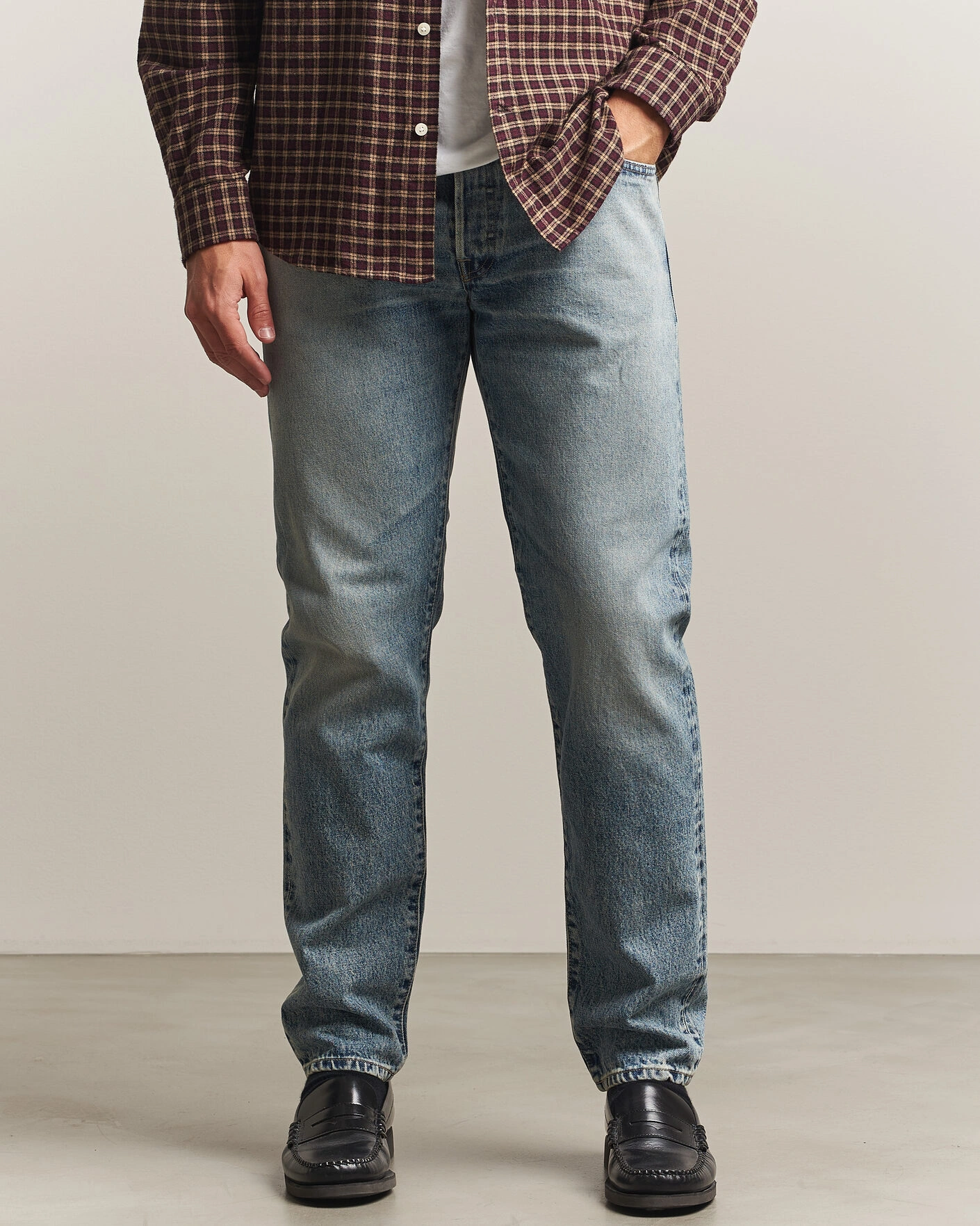 Herr | Jeans | EDWIN | Regular Tapered Rainbow Selvage Jeans Light Used
