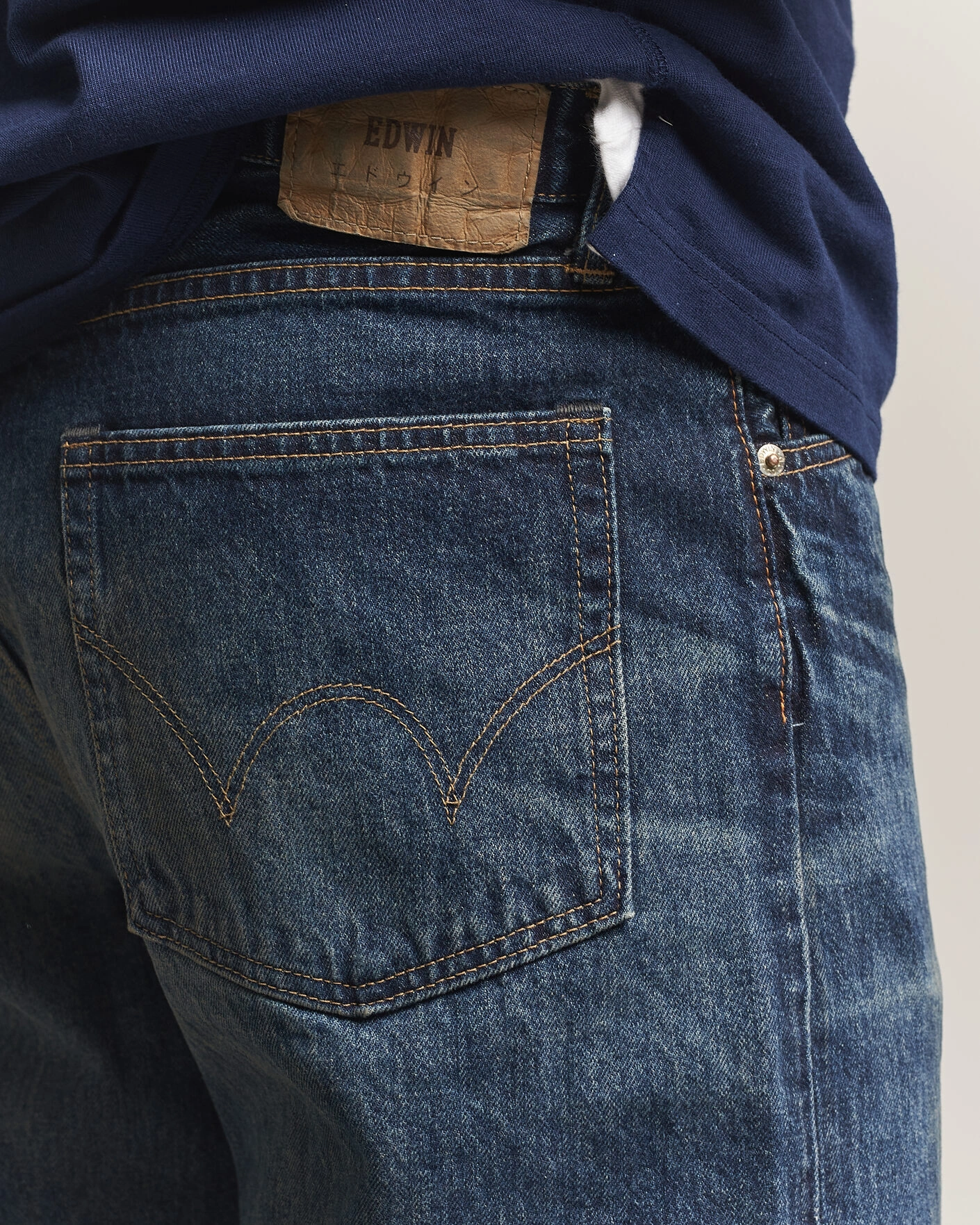 Herr | Byxor | EDWIN | Loose Straight Rainbow Selvage Jeans Dark Used