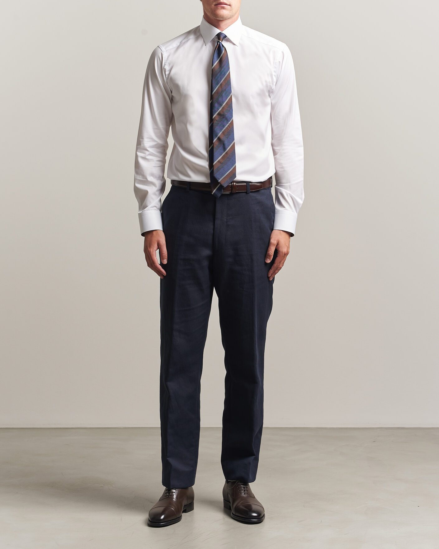 Herr | Skjortor | Eton | Slim Fit Signature Twill Contrast Shirt White