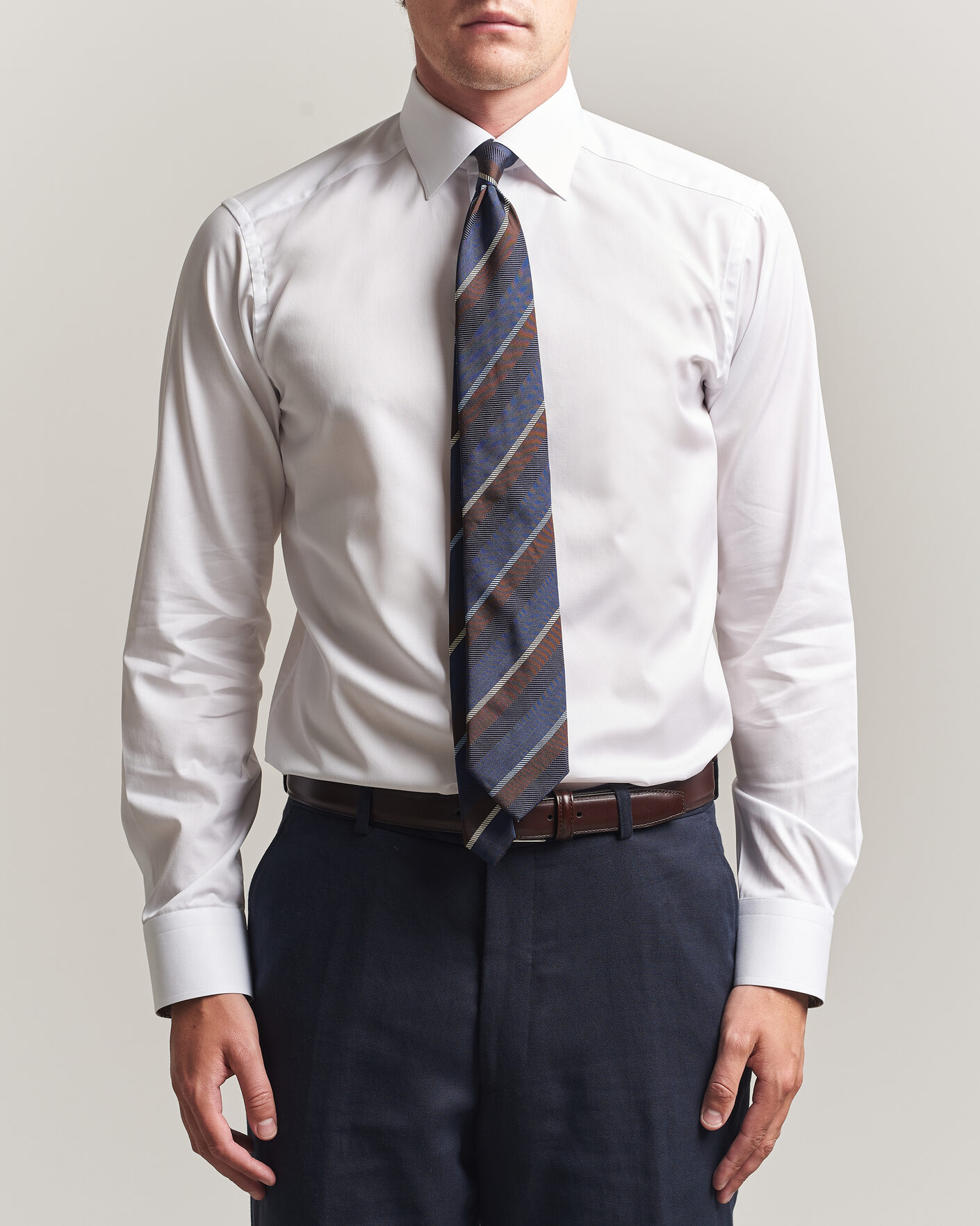 Herr | Skjortor | Eton | Slim Fit Signature Twill Contrast Shirt White