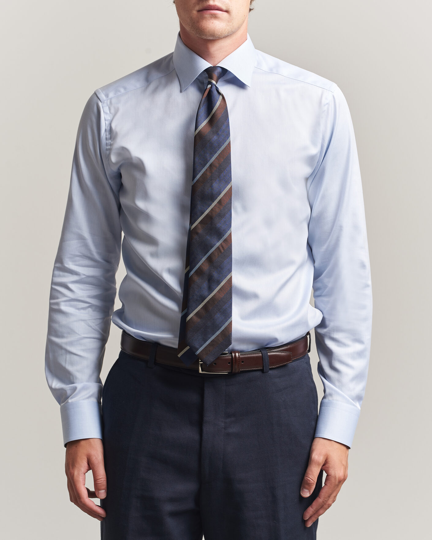 Herr | Skjortor | Eton | Slim Fit Signature Twill Contrast Shirt Light Blue