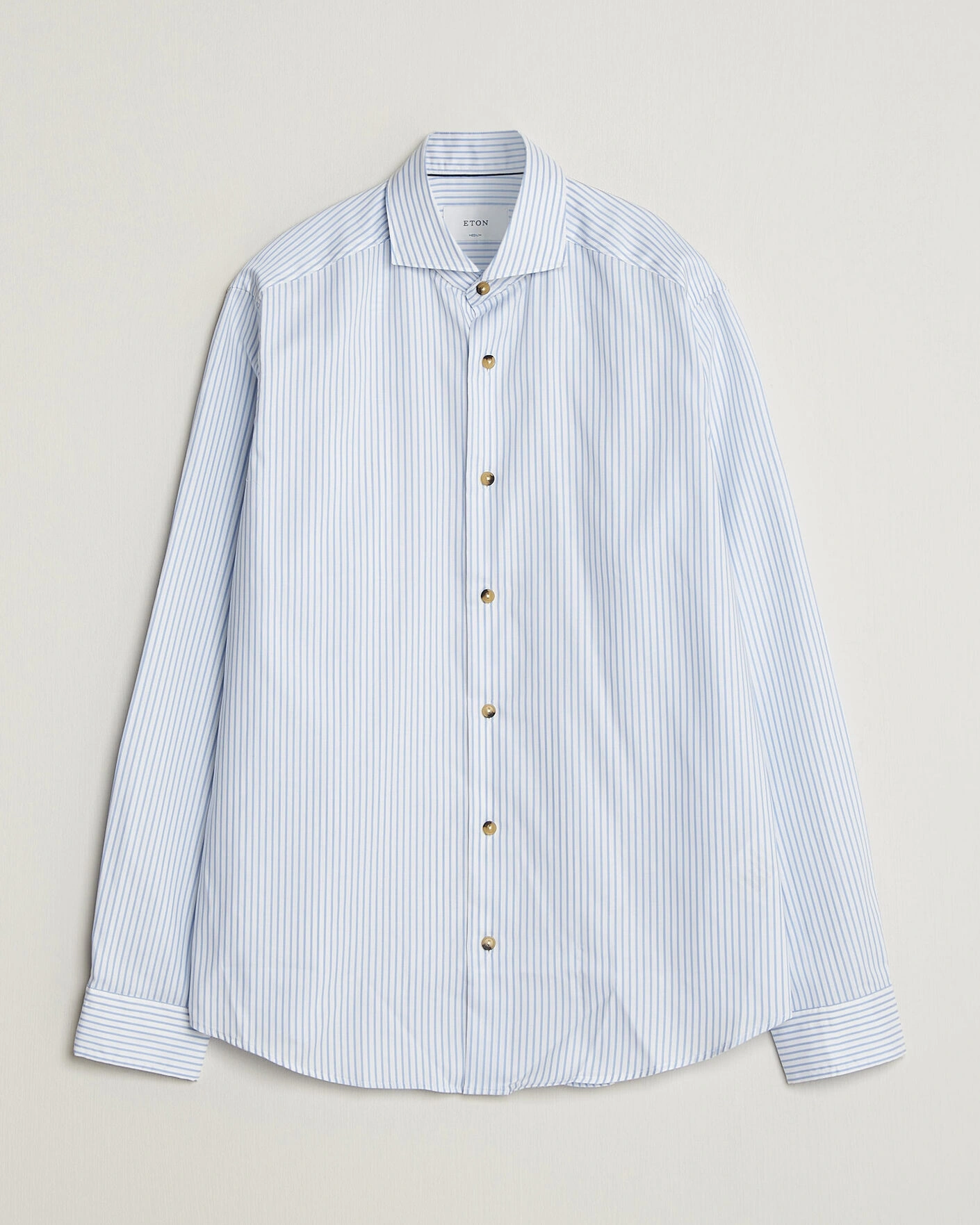 Herr | Skjortor | Eton | Casual Fit Signature Oxford Striped Shirt Light Blue