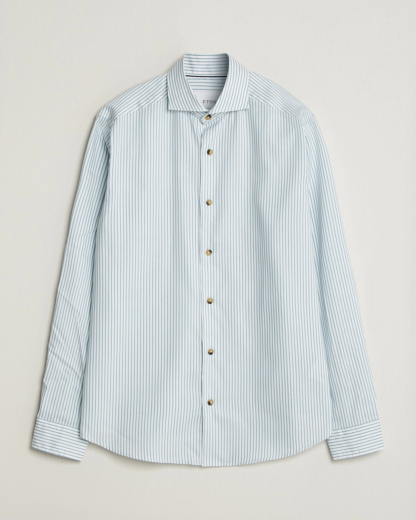 Herr | Skjortor | Eton | Casual Fit Signature Oxford Striped Shirt Mid Blue