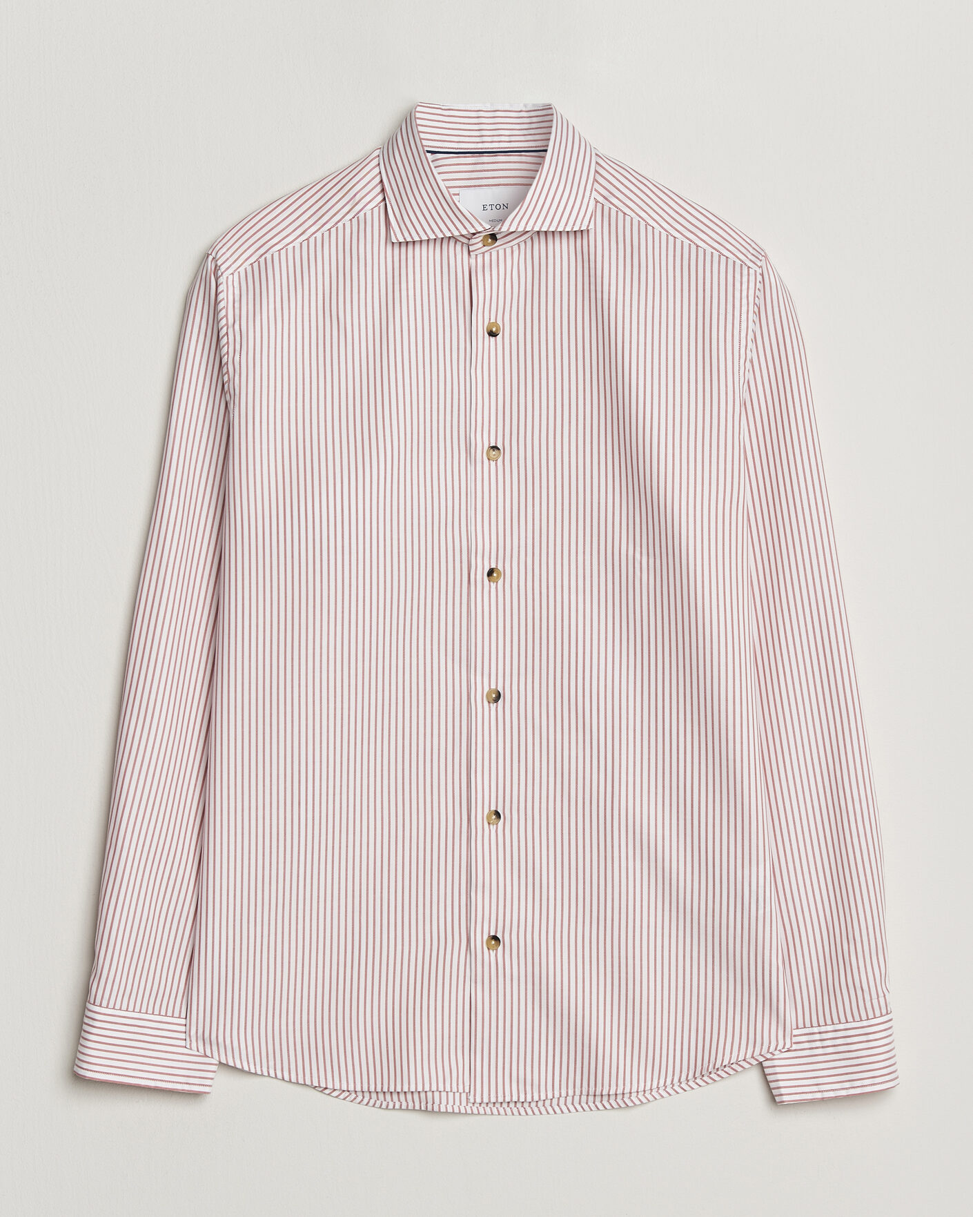 Herr | Skjortor | Eton | Casual Fit Signature Oxford Striped Shirt Orange