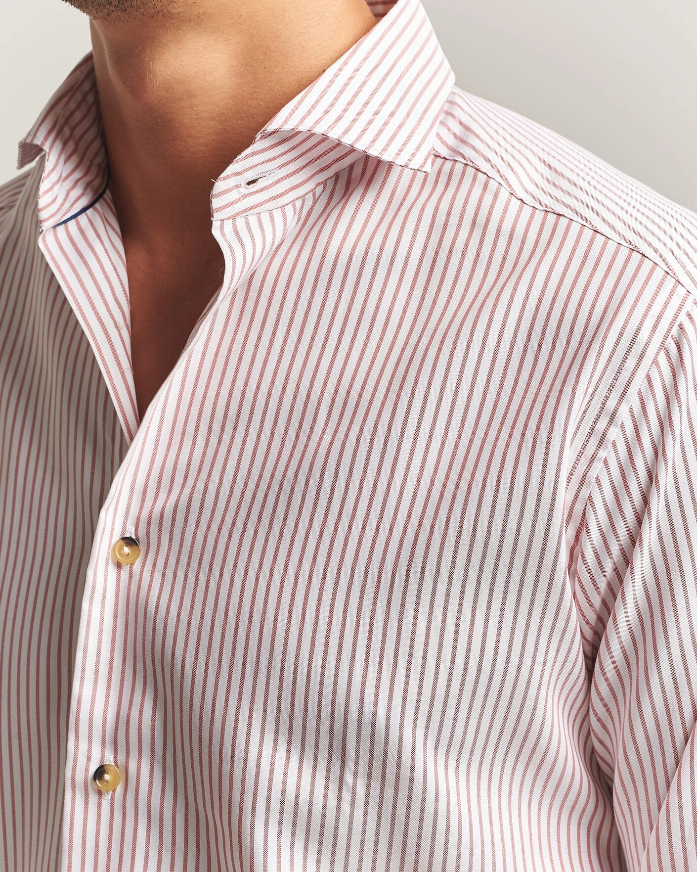 Herr | Skjortor | Eton | Casual Fit Signature Oxford Striped Shirt Orange