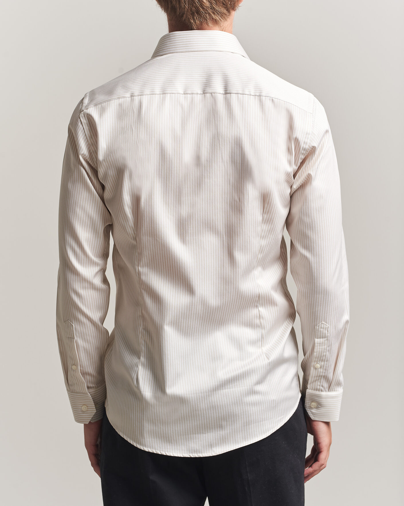 Herr | Skjortor | Eton | Slim Fit Signature Twill Striped Shirt Beige