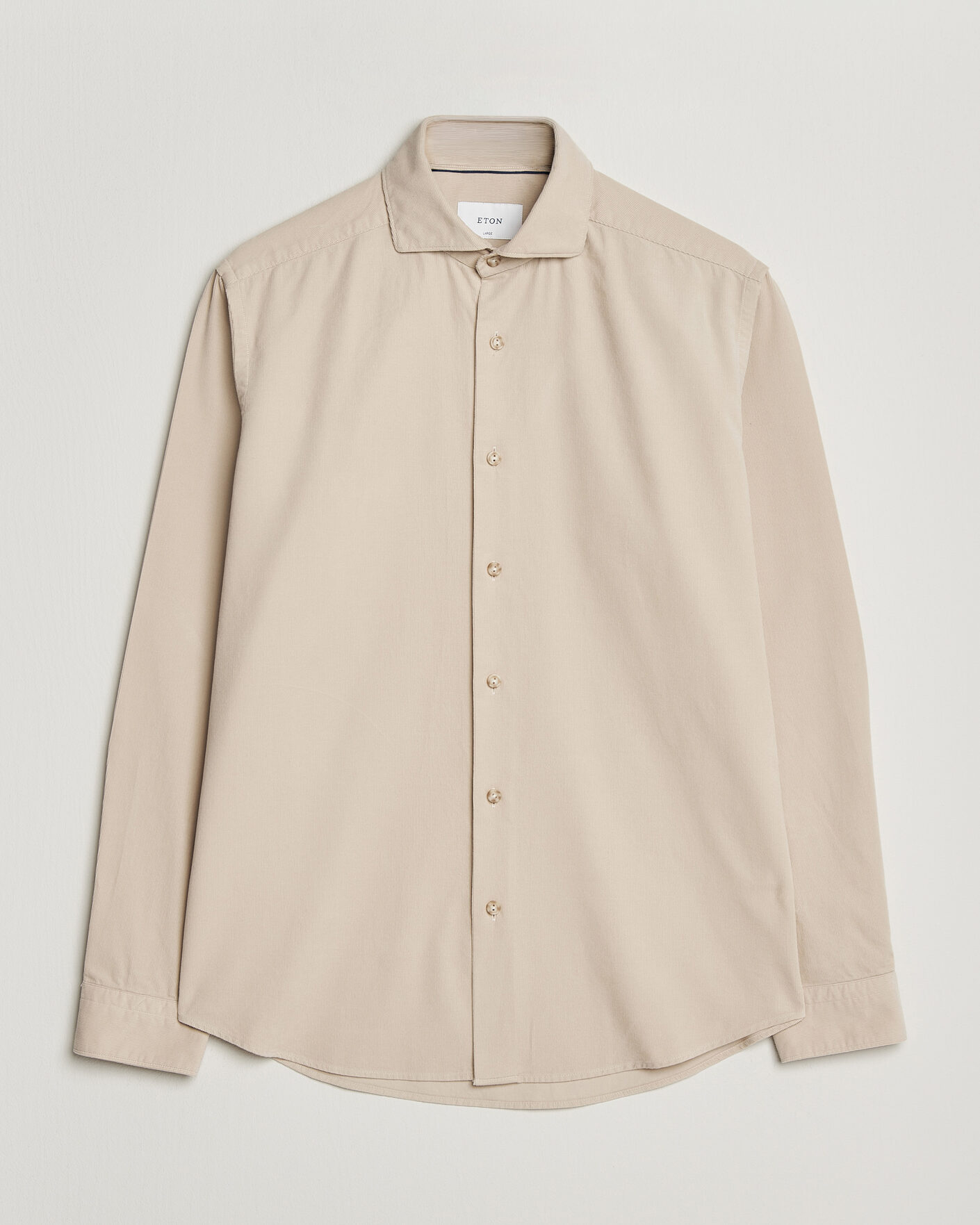 Herr | Skjortor | Eton | Casual Fit Corduroy Shirt Beige