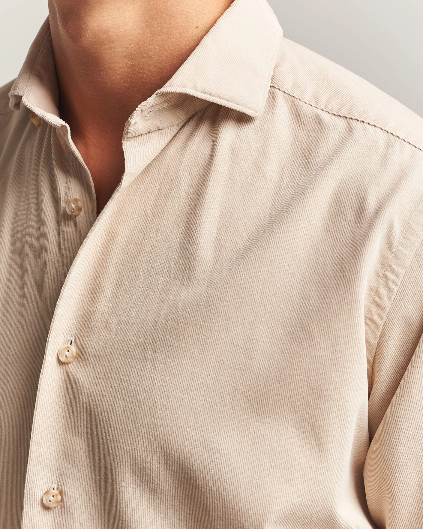Herr | Skjortor | Eton | Casual Fit Corduroy Shirt Beige