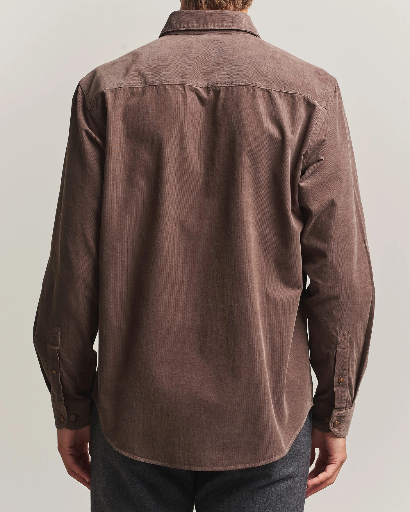 Herr | Skjortor | Eton | Casual Fit Corduroy Shirt Dark Brown