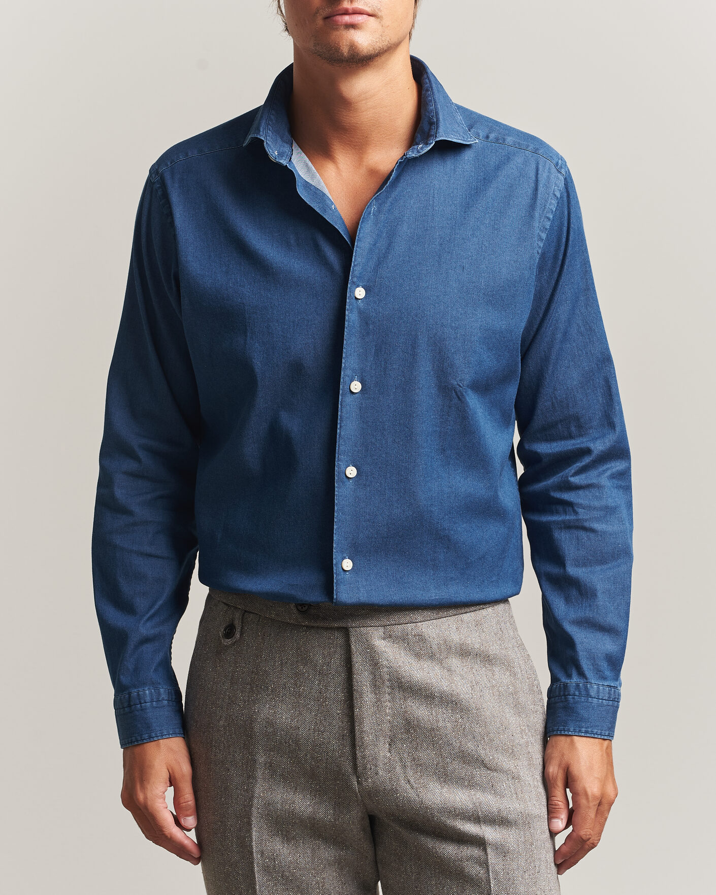 Herr | Skjortor | Eton | Casual Fit Denim Shirt Dark Wash