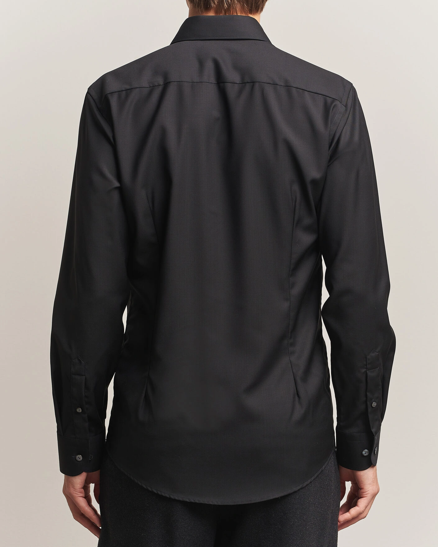 Herr | Skjortor | Eton | Slim Fit Merino Shirt Black