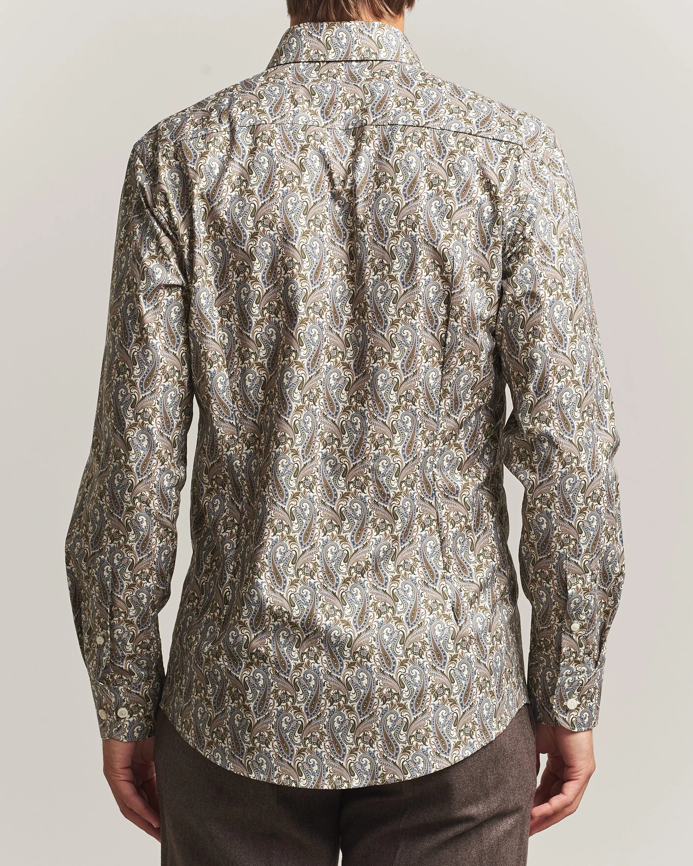 Herr | Skjortor | Eton | Slim Fit Signature Twill Printed Shirt Green Multi