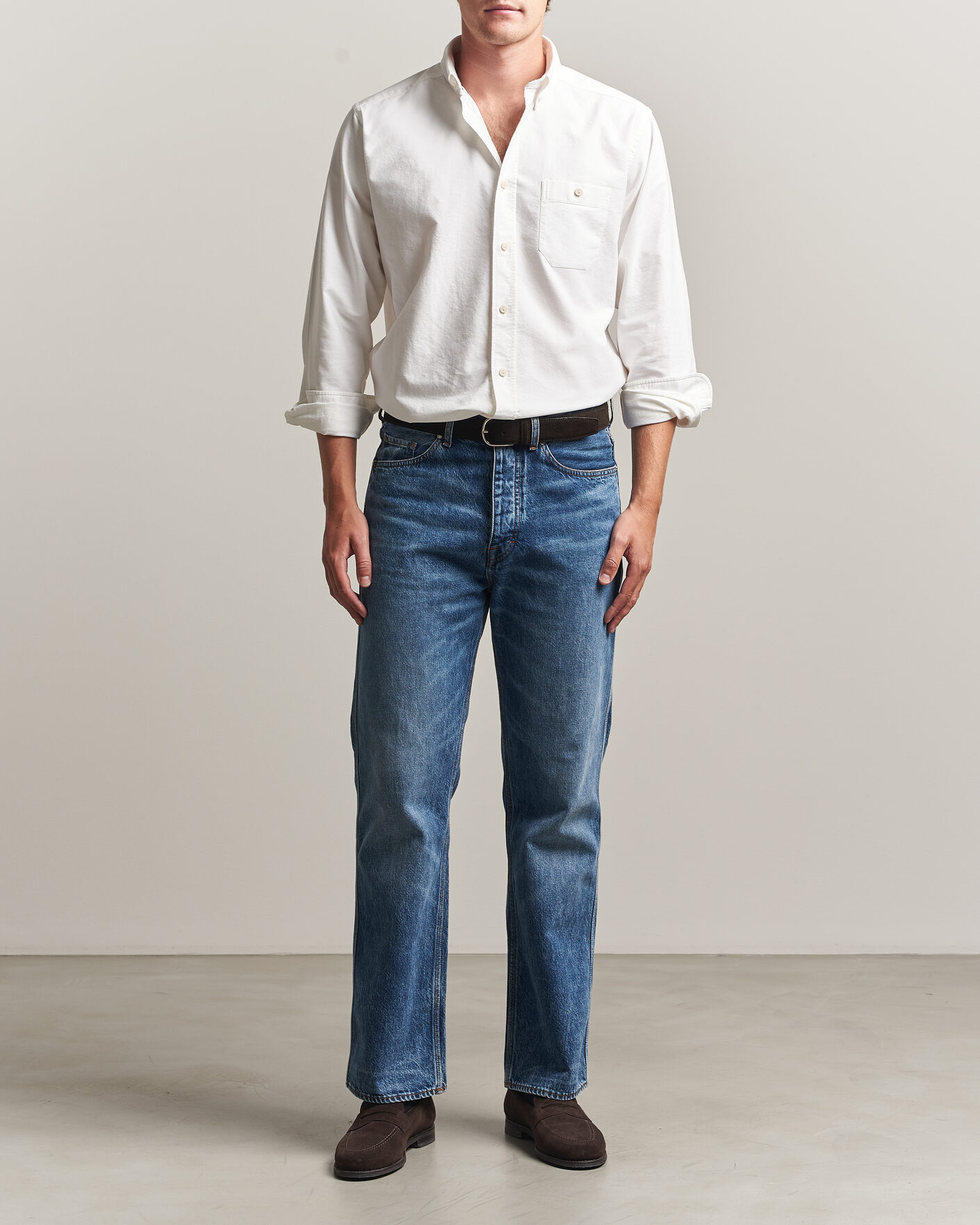 Herr | Skjortor | Eton | Regular Fit Ivy Oxford Shirt White