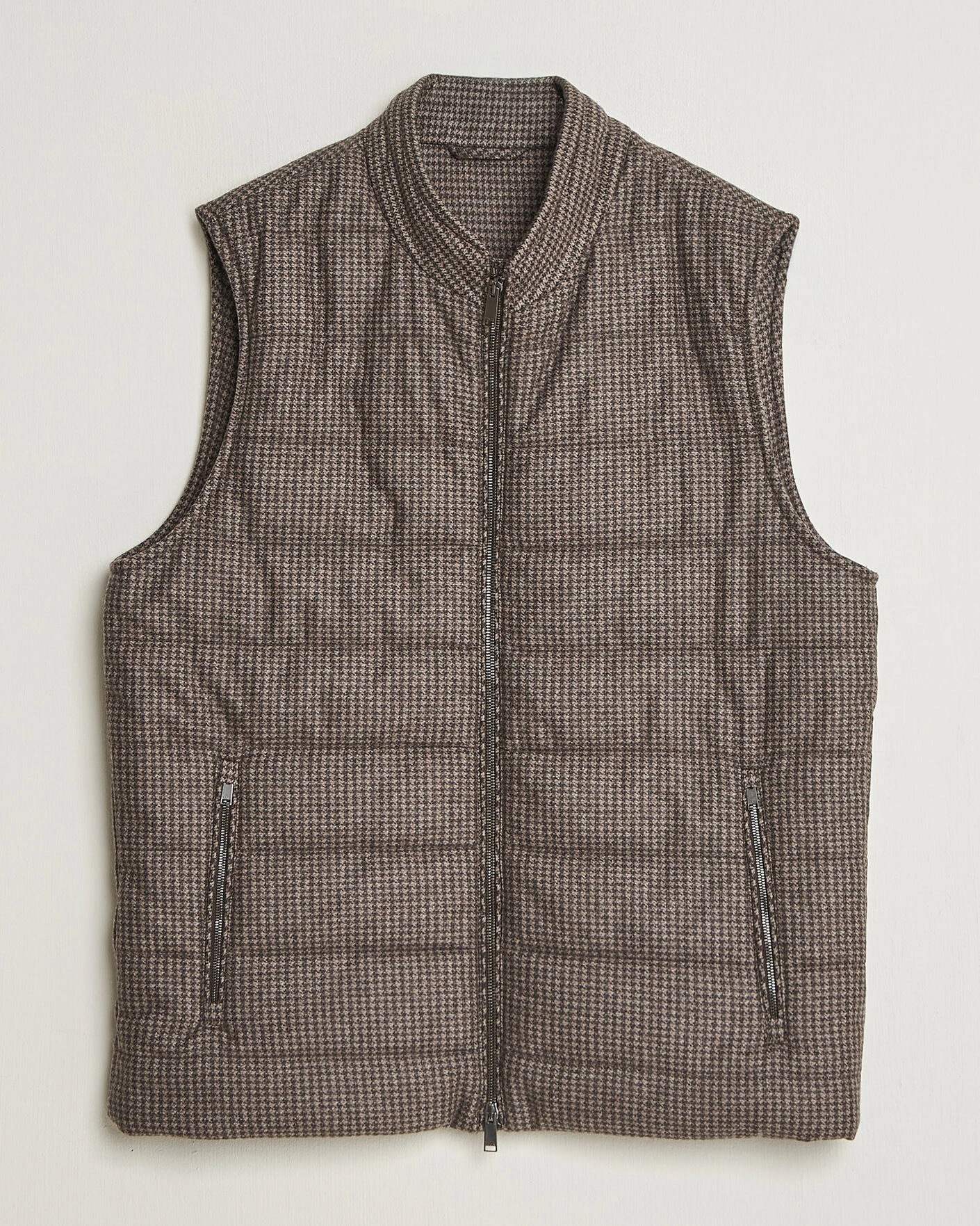 Herr | Västar | Eton | Wool/Cashmere Padded Vest Brown