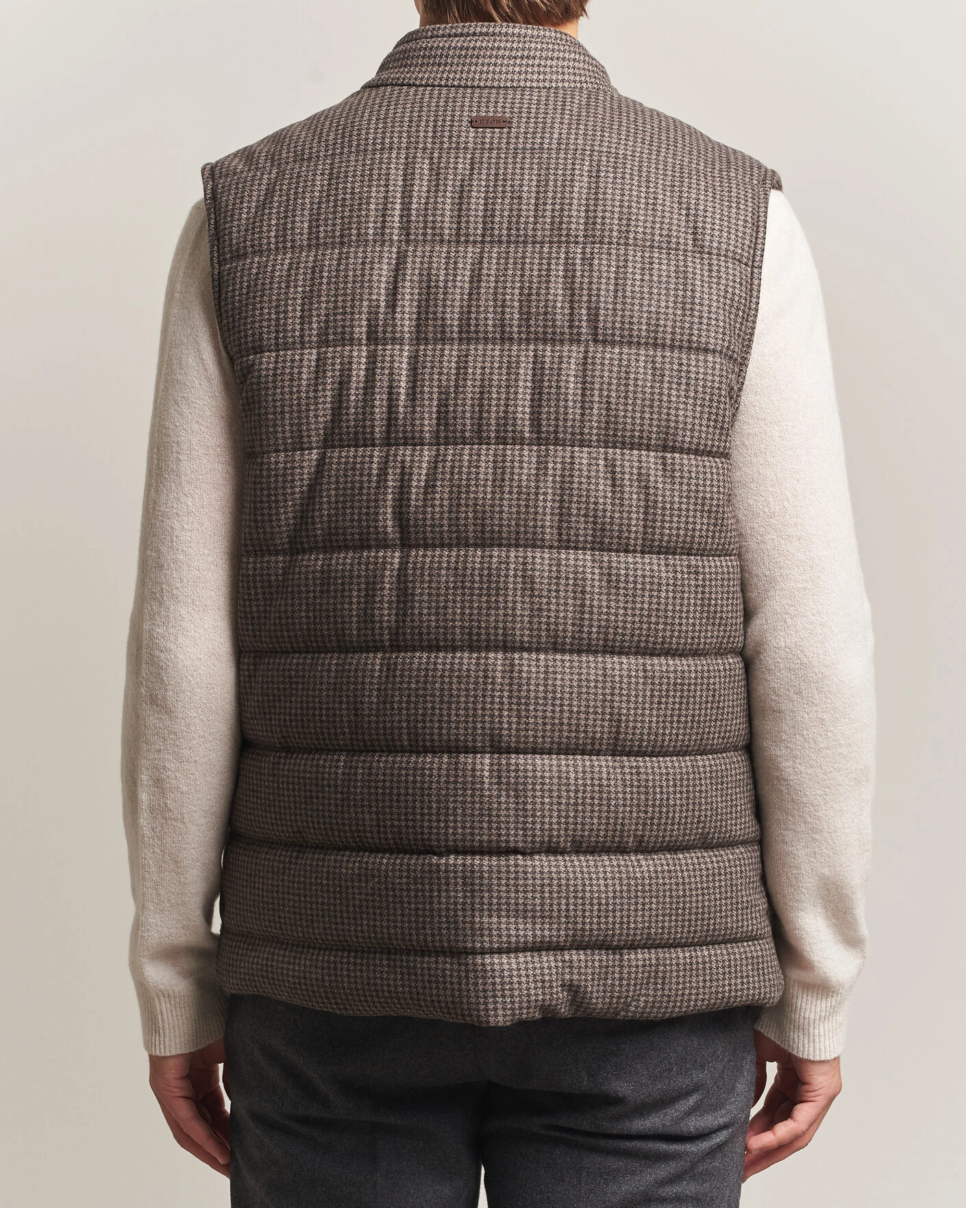 Herr | Västar | Eton | Wool/Cashmere Padded Vest Brown