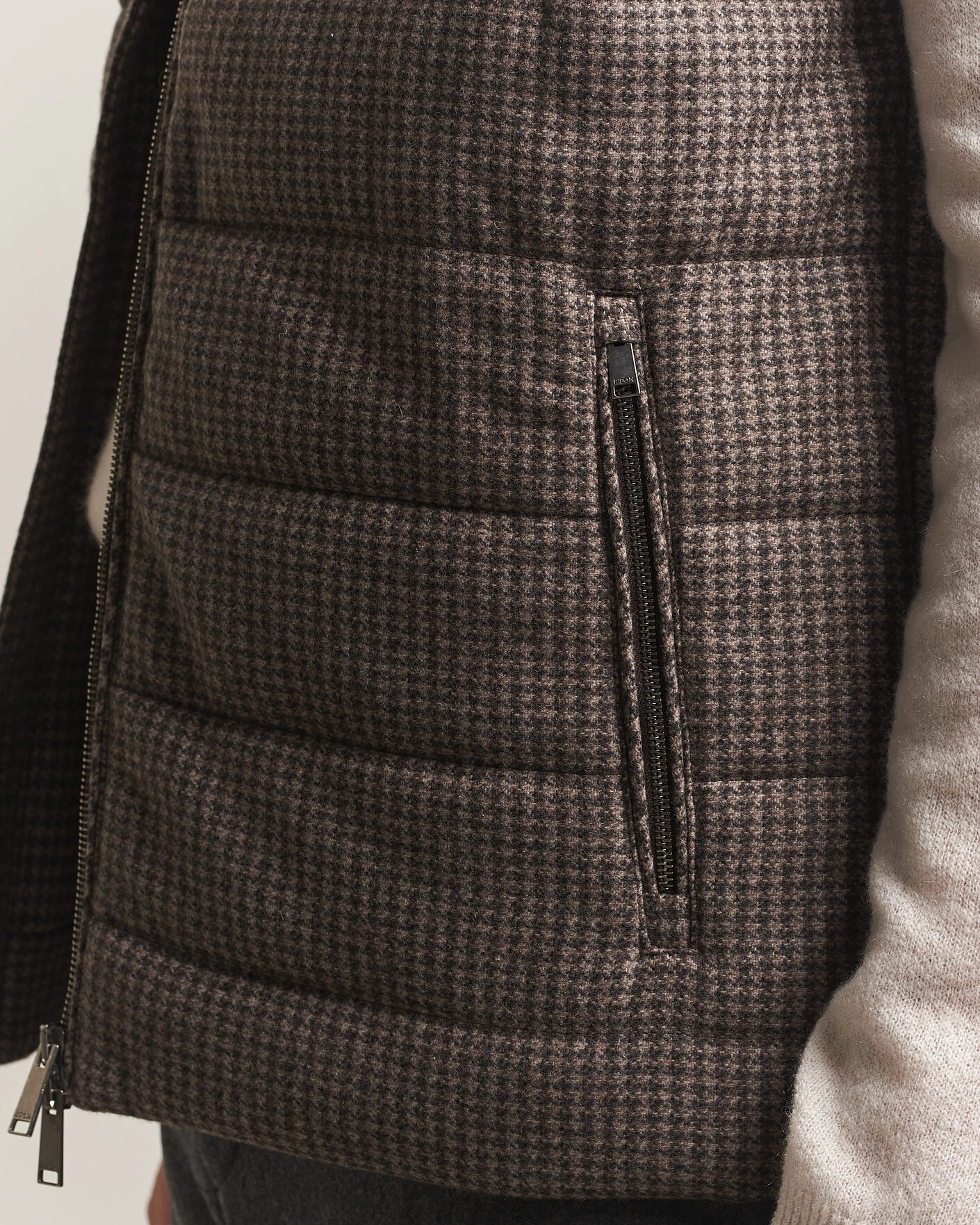 Herr | Västar | Eton | Wool/Cashmere Padded Vest Brown