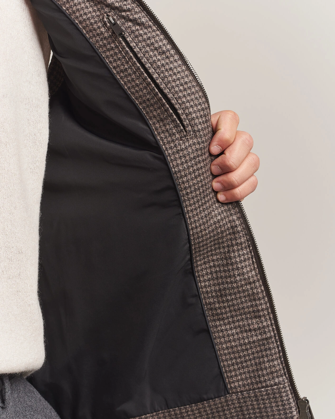 Herr | Västar | Eton | Wool/Cashmere Padded Vest Brown