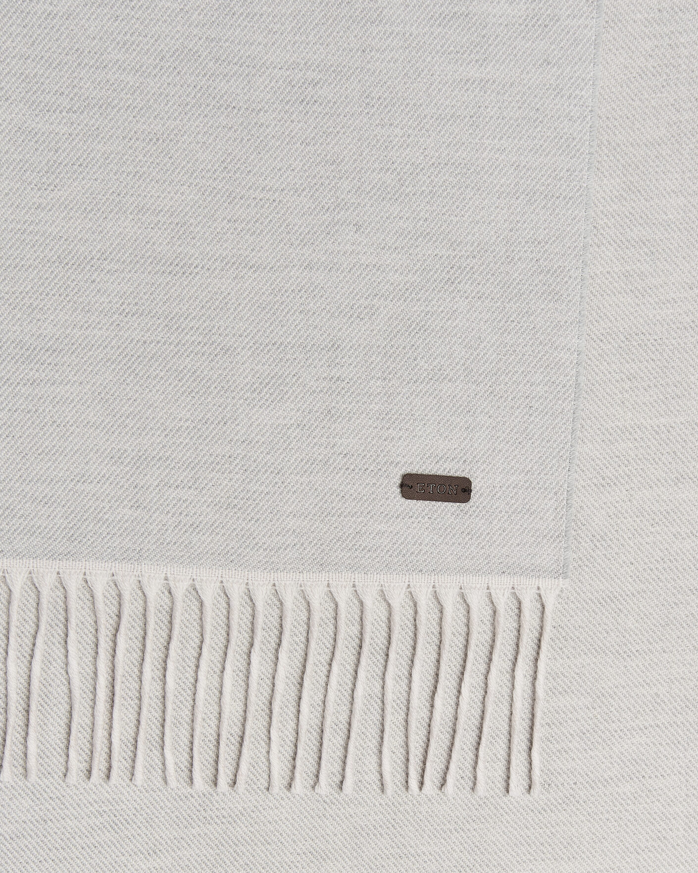 Herr | Halsdukar | Eton | Twill Merino Wool Scarf Light Grey