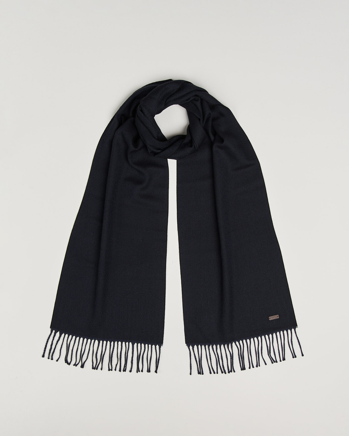 Herr | Halsdukar | Eton | Twill Merino Wool Scarf Navy Blue