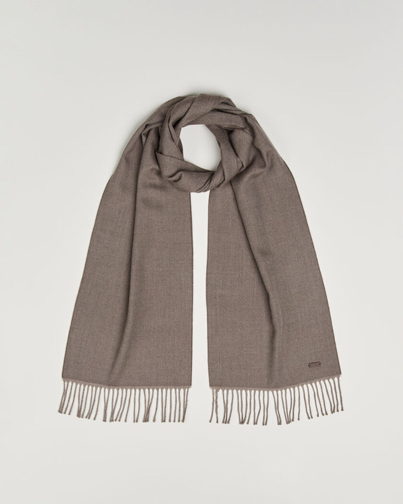 Herr | Halsdukar | Eton | Twill Merino Wool Scarf Brown
