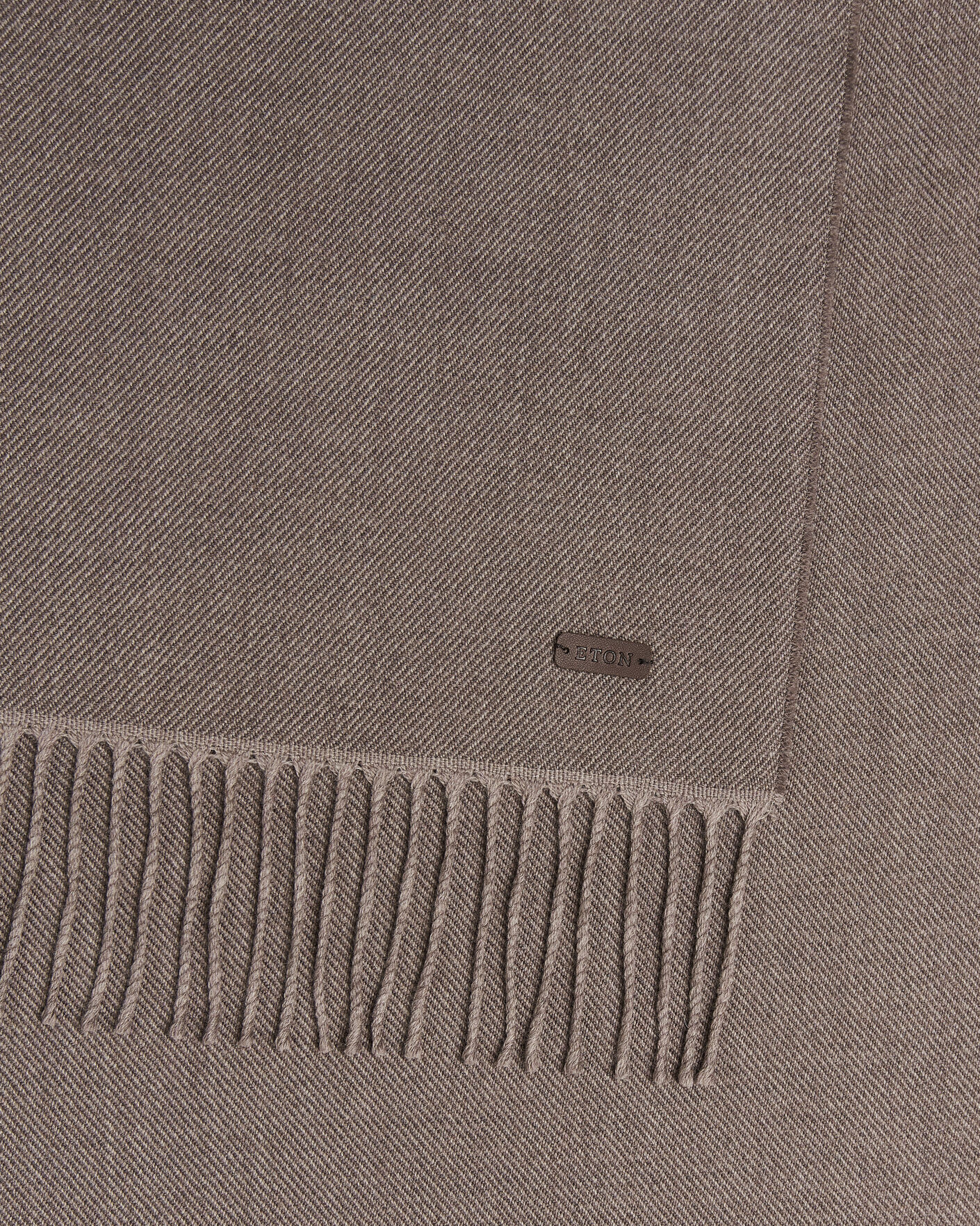 Herr | Halsdukar | Eton | Twill Merino Wool Scarf Brown