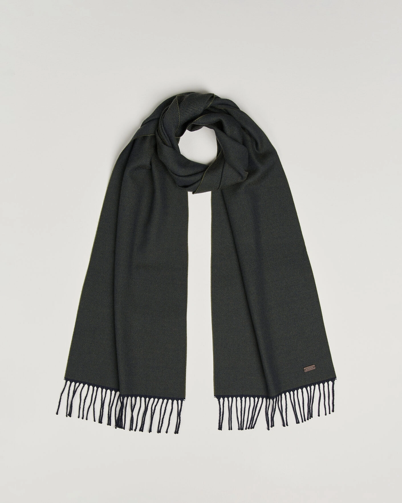 Herr | Halsdukar | Eton | Twill Merino Wool Scarf Dark Green