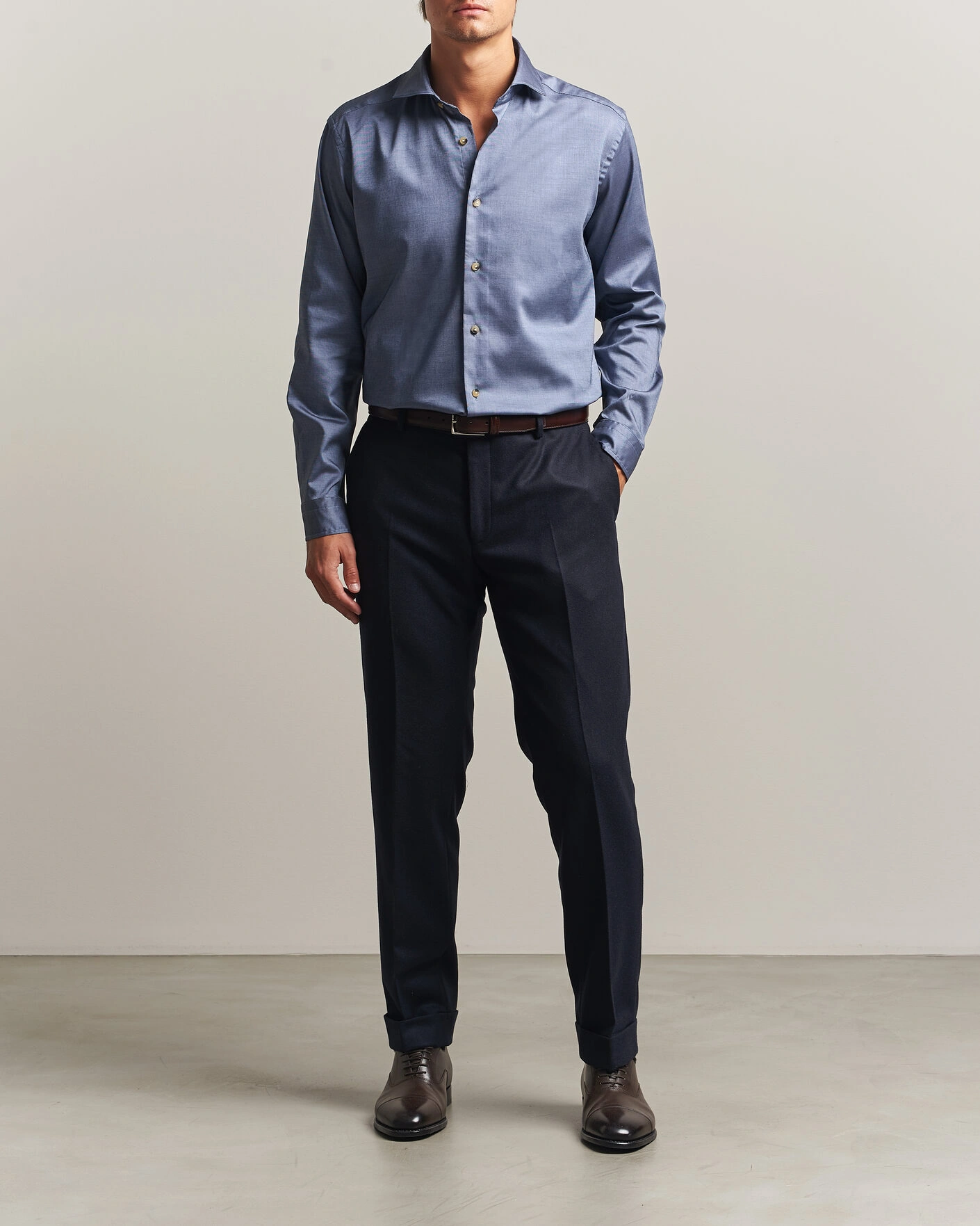 Herr | Skjortor | Eton | Signature Oxford Shirt Blue