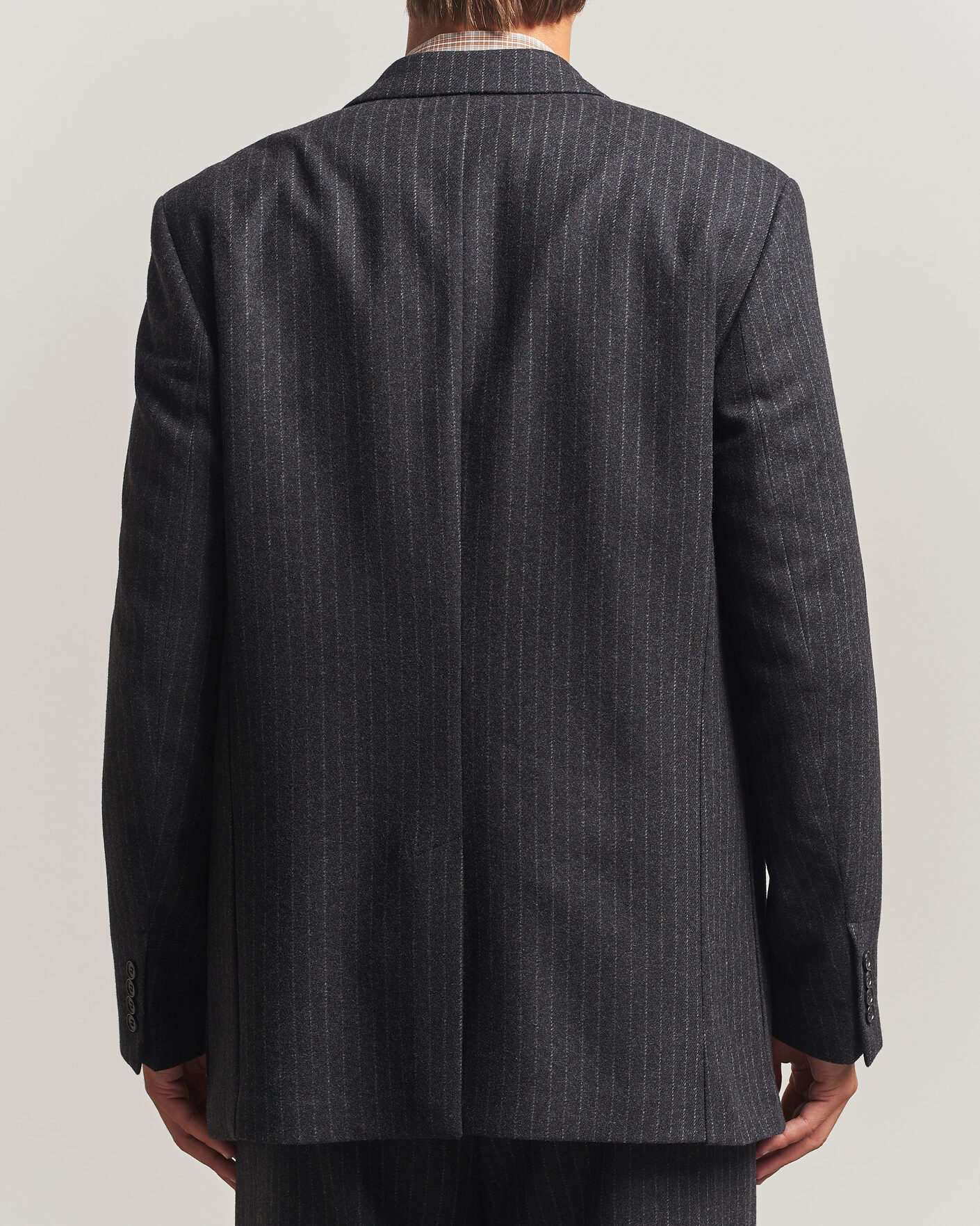 Herr | Kavajer | Filippa K | Michael Wool Flannel Pinstriped Blazer Anthracite