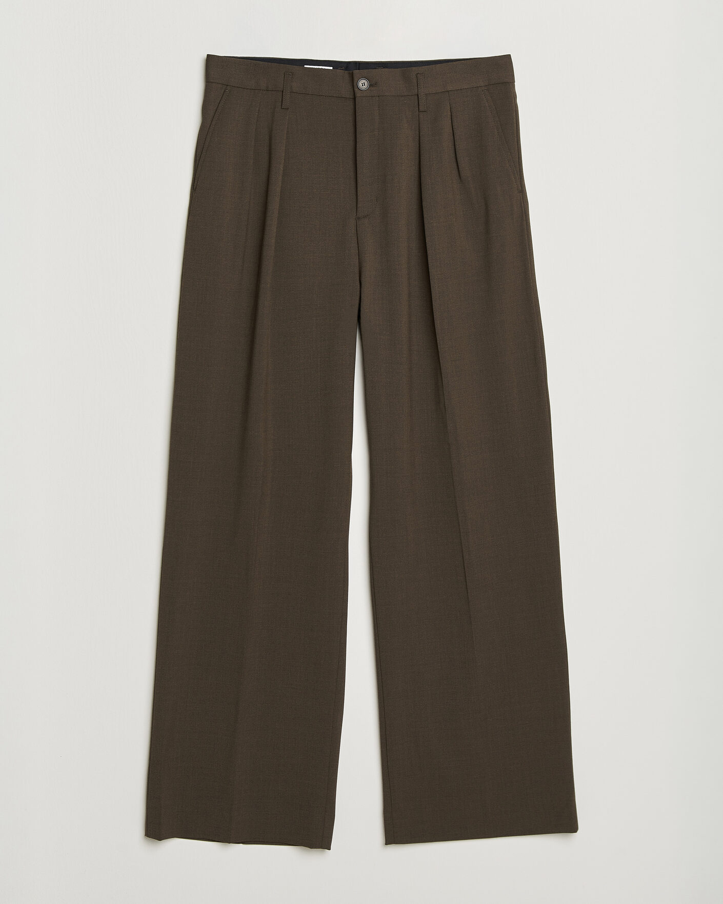 Herr | Byxor | Filippa K | Milo Wide Wool Trousers Walnut Brown