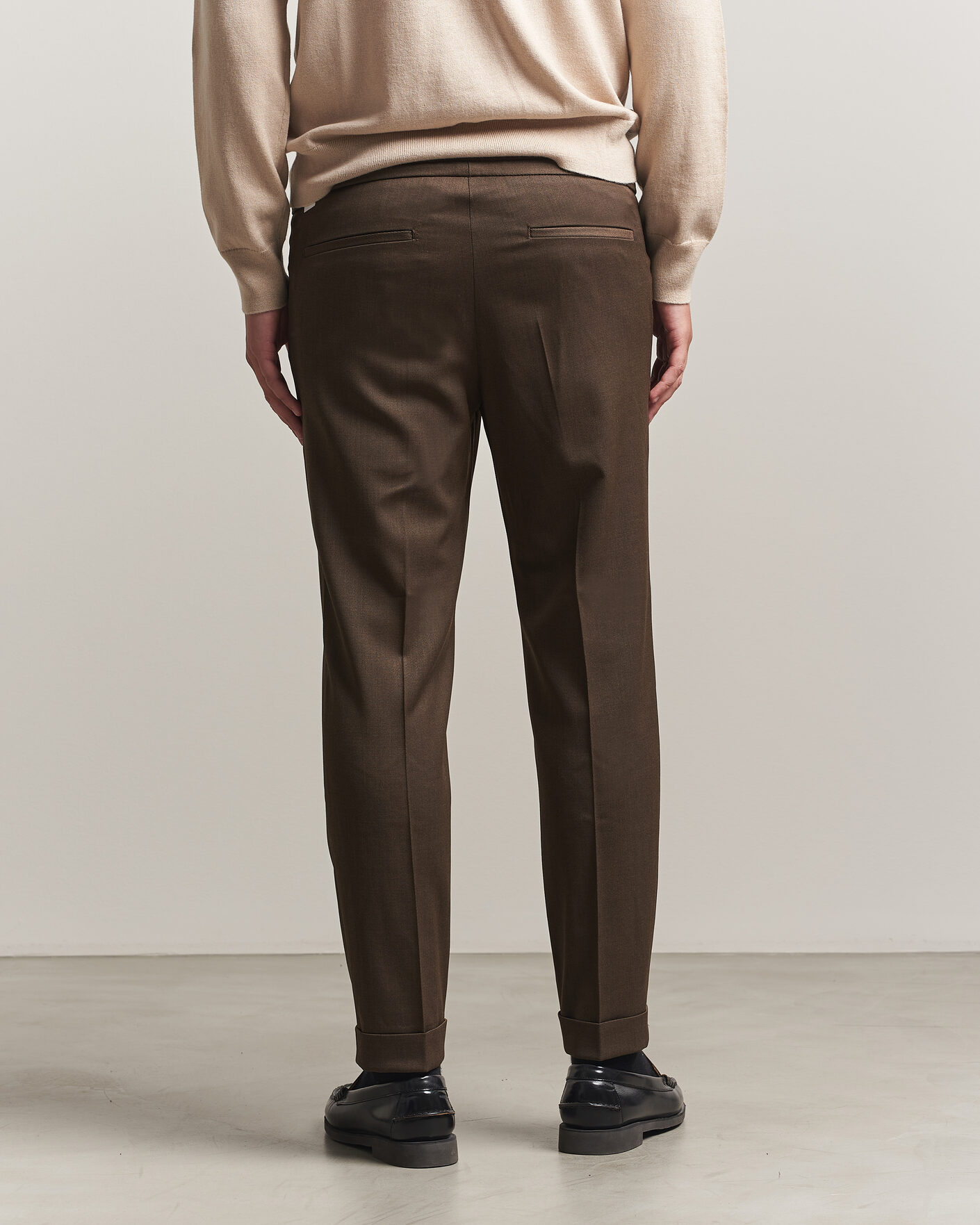 Herr | Byxor | Filippa K | Terry Wool Trousers Walnut Brown
