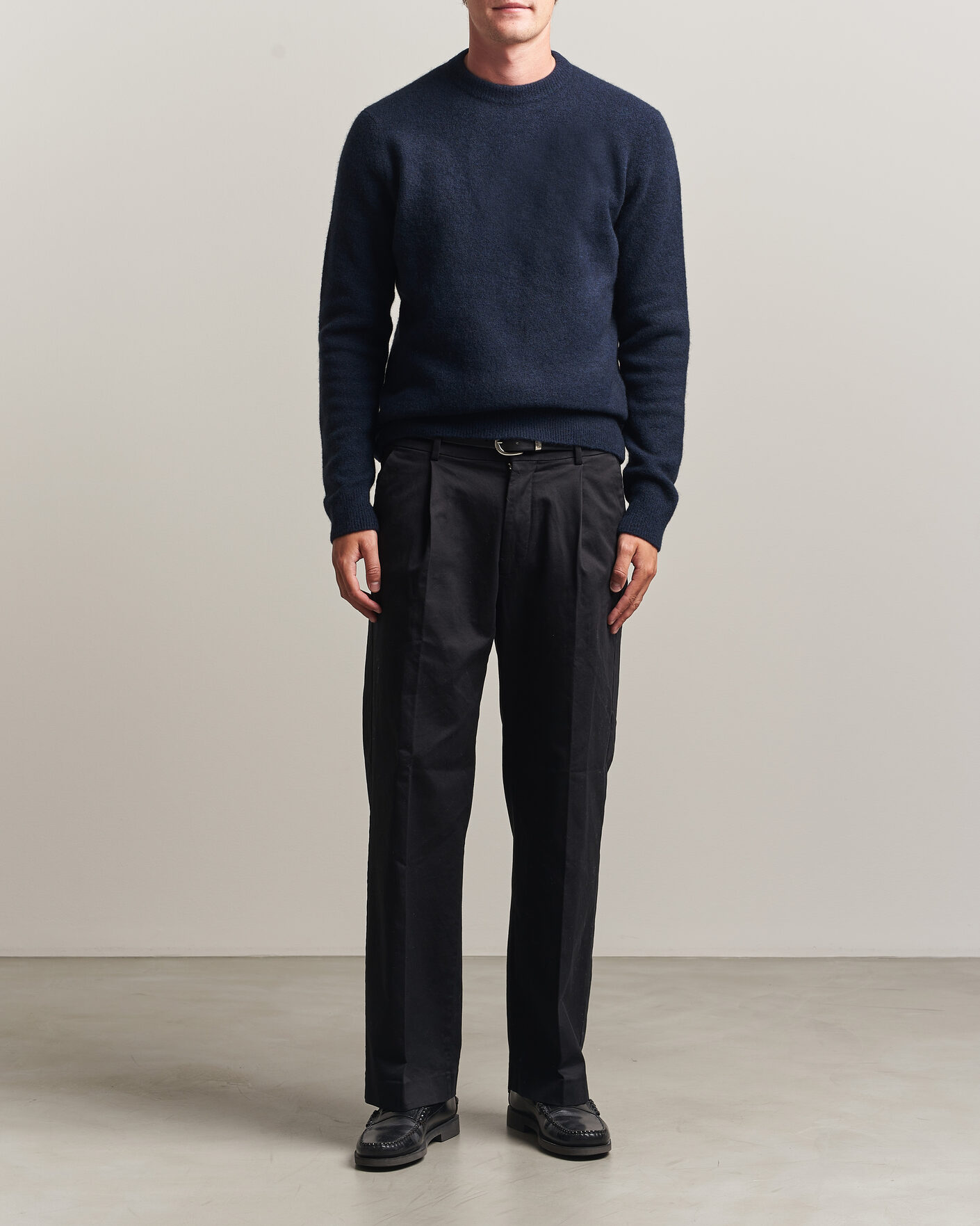 Herr | Tröjor | Filippa K | Yak Knitted Sweater Navy