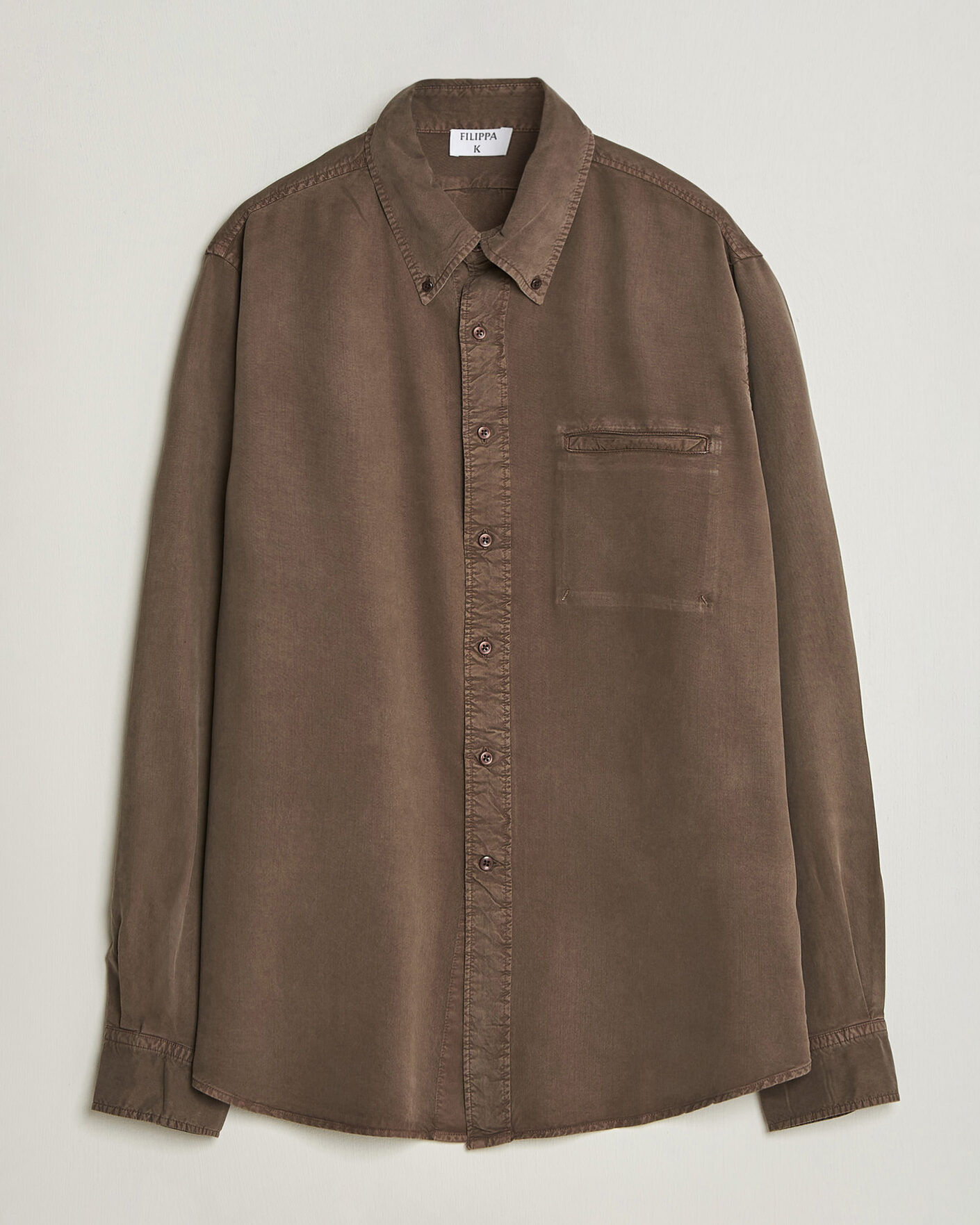 Herr | Skjortor | Filippa K | Zack Lyocell Shirt Ebony Brown