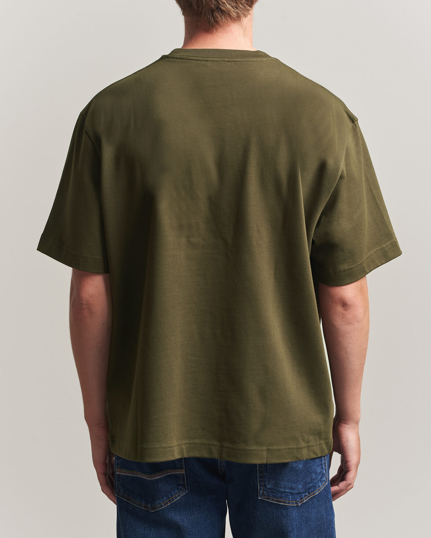 Herr | T-Shirts | Filippa K | Heavy Cotton Crew Neck T-Shirt Dark Moss Green