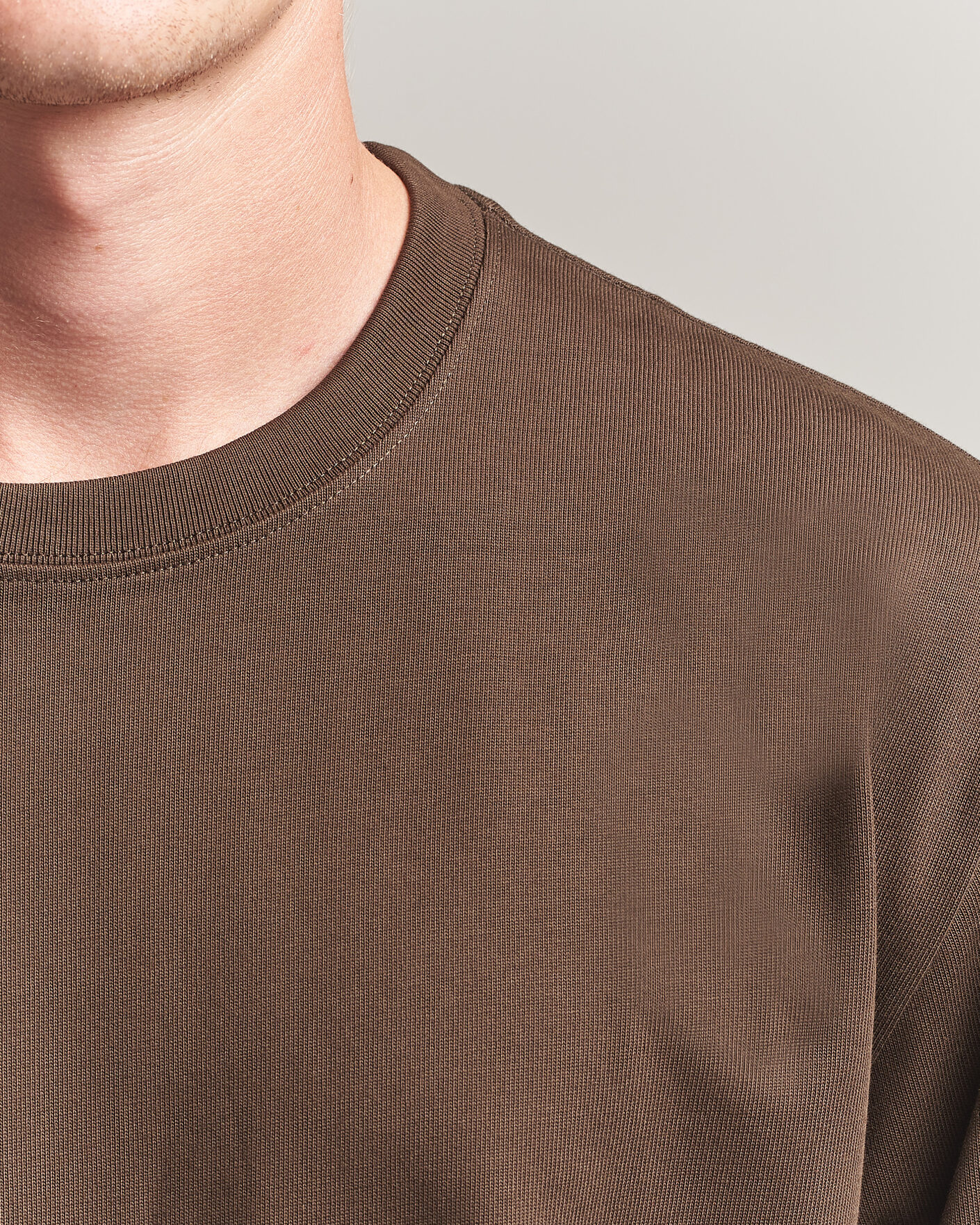 Herr | T-Shirts | Filippa K | Heavy Cotton Crew Neck T-Shirt Golden Brown