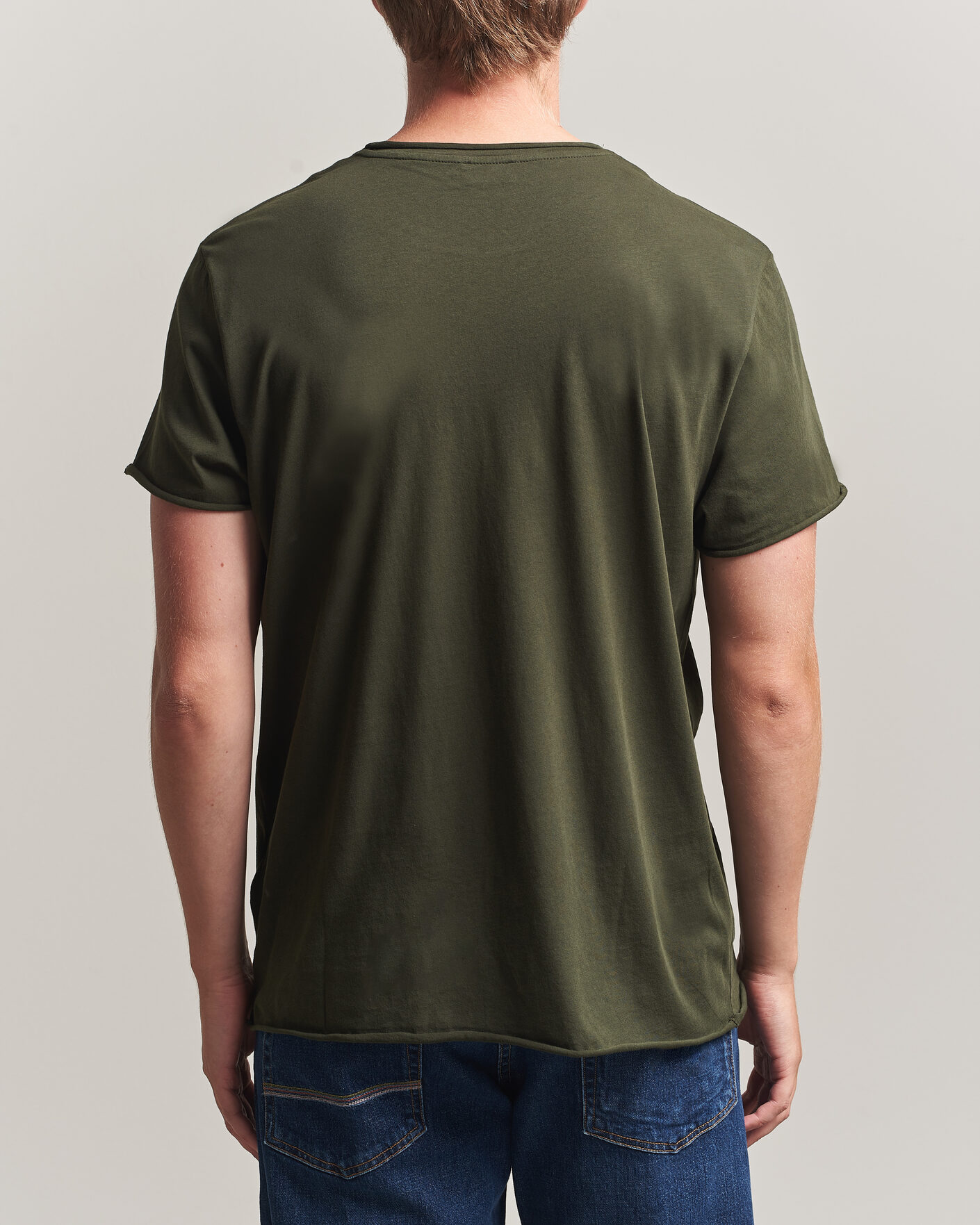 Herr | T-Shirts | Filippa K | Roll Neck Crew Neck T-Shirt Night Green