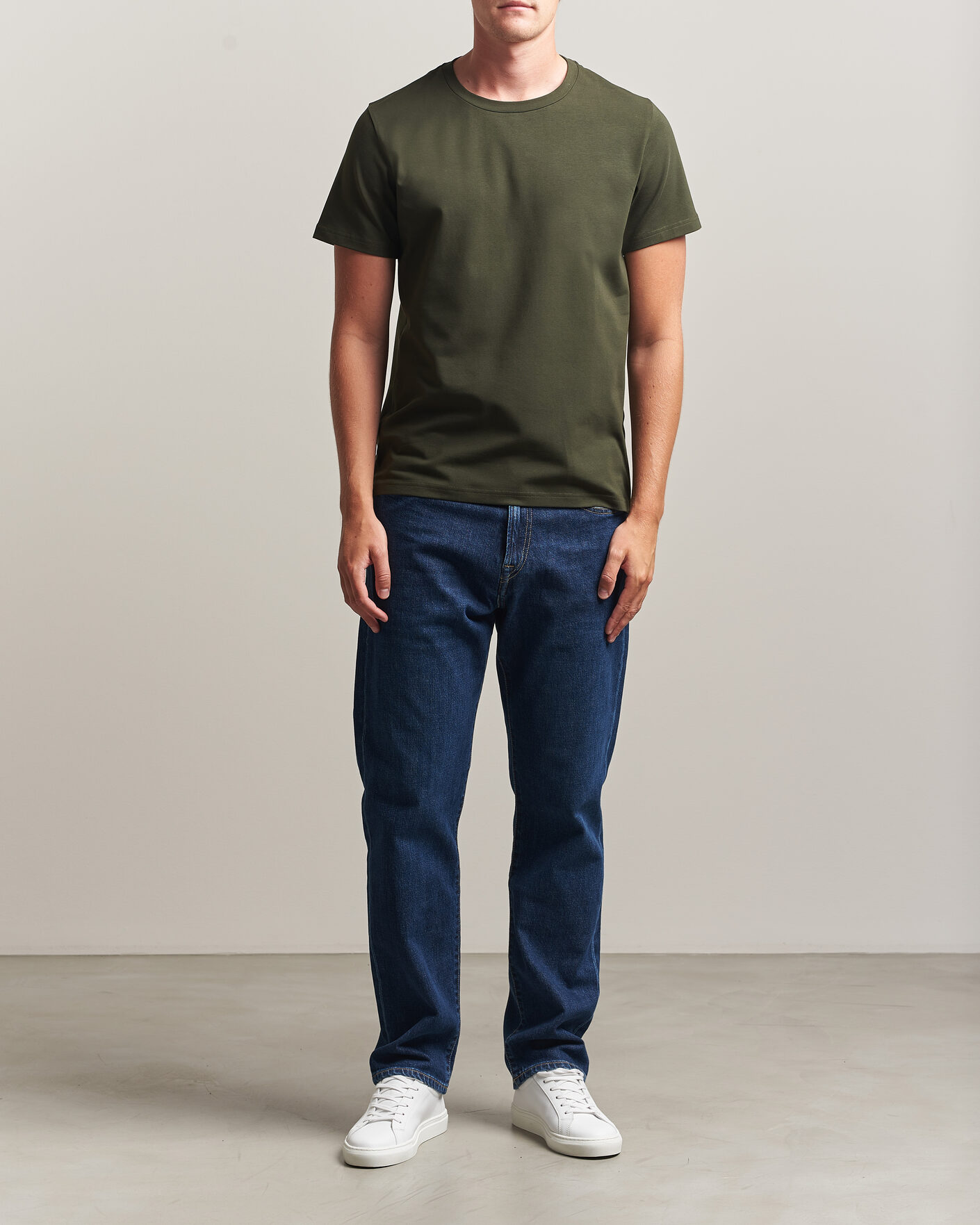 Herr | T-Shirts | Filippa K | Soft Lycra T-Shirt Night Green