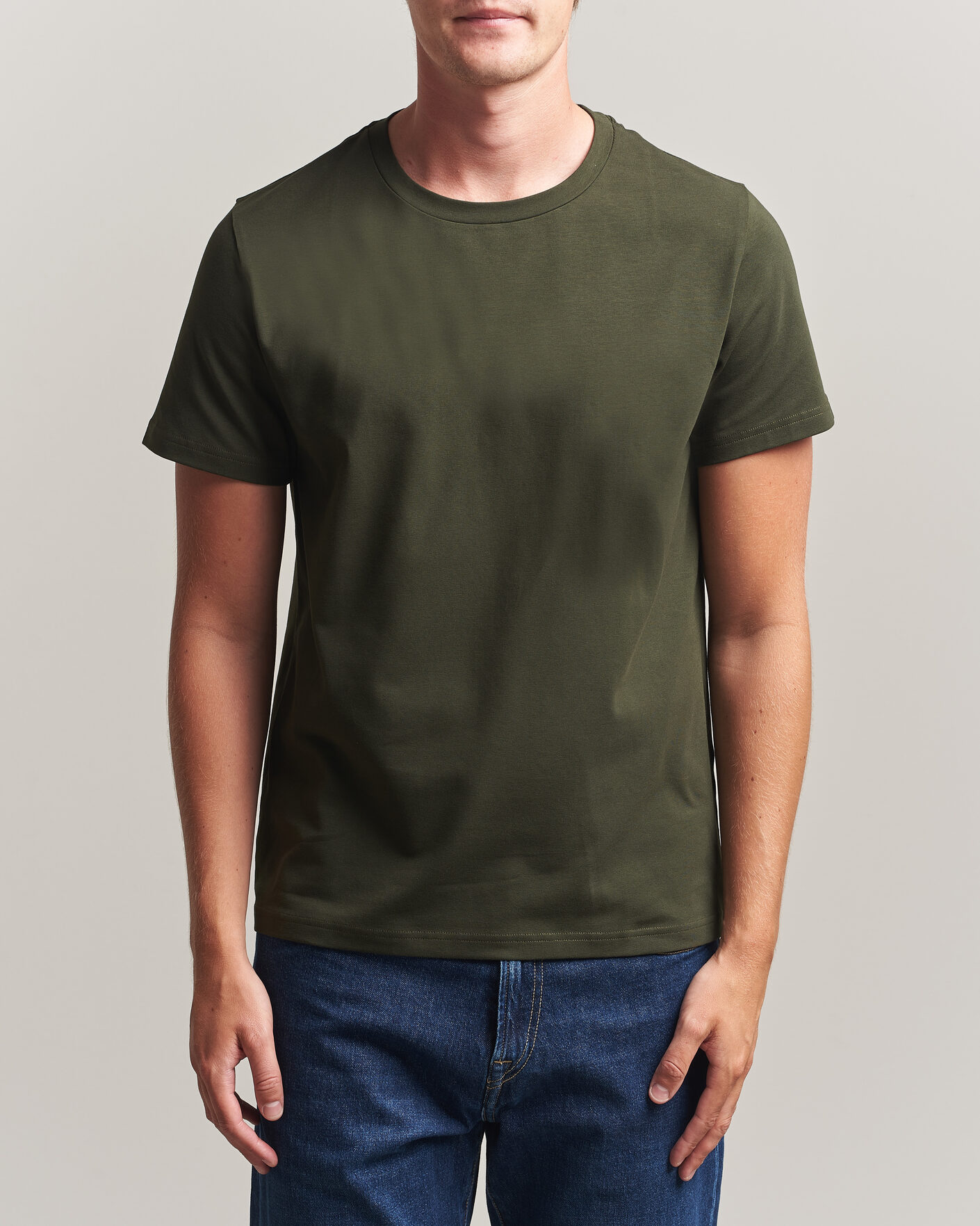 Herr | T-Shirts | Filippa K | Soft Lycra T-Shirt Night Green