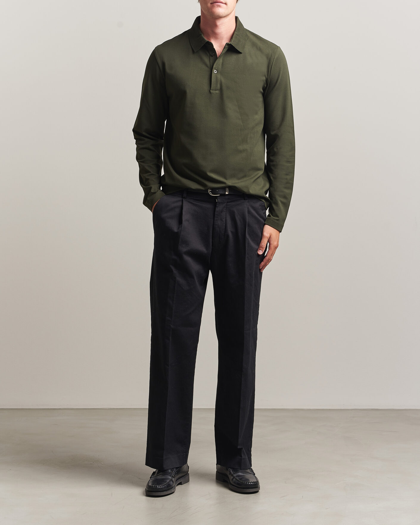 Herr | Pikéer | Filippa K | Luke Lycra Polo Shirt Night Green
