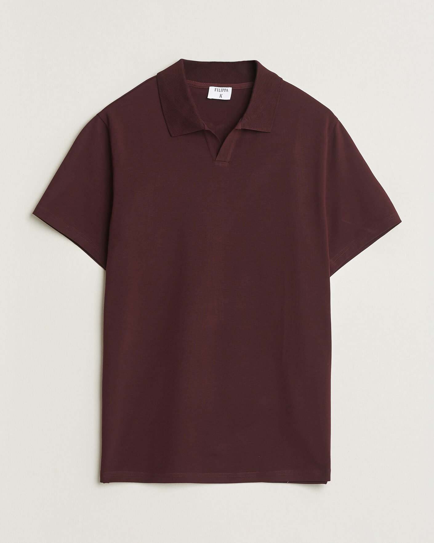 Herr | Pikéer | Filippa K | Soft Lycra Polo T-Shirt Dark Burgundy