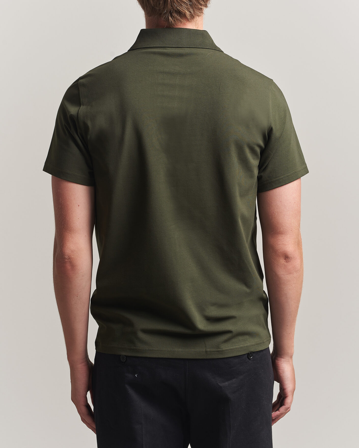 Herr | Pikéer | Filippa K | Soft Lycra Polo T-Shirt Night Green