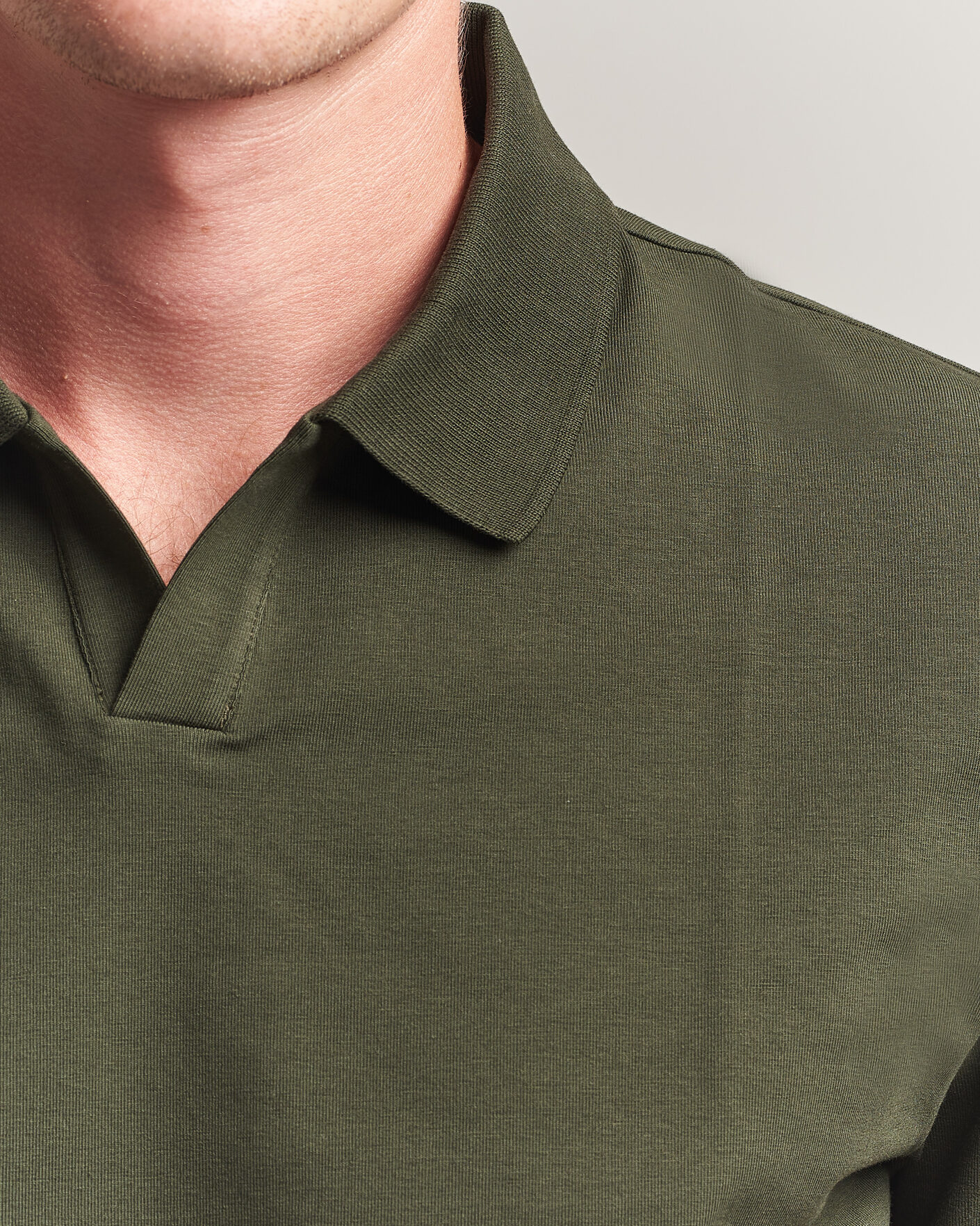 Herr | Pikéer | Filippa K | Soft Lycra Polo T-Shirt Night Green