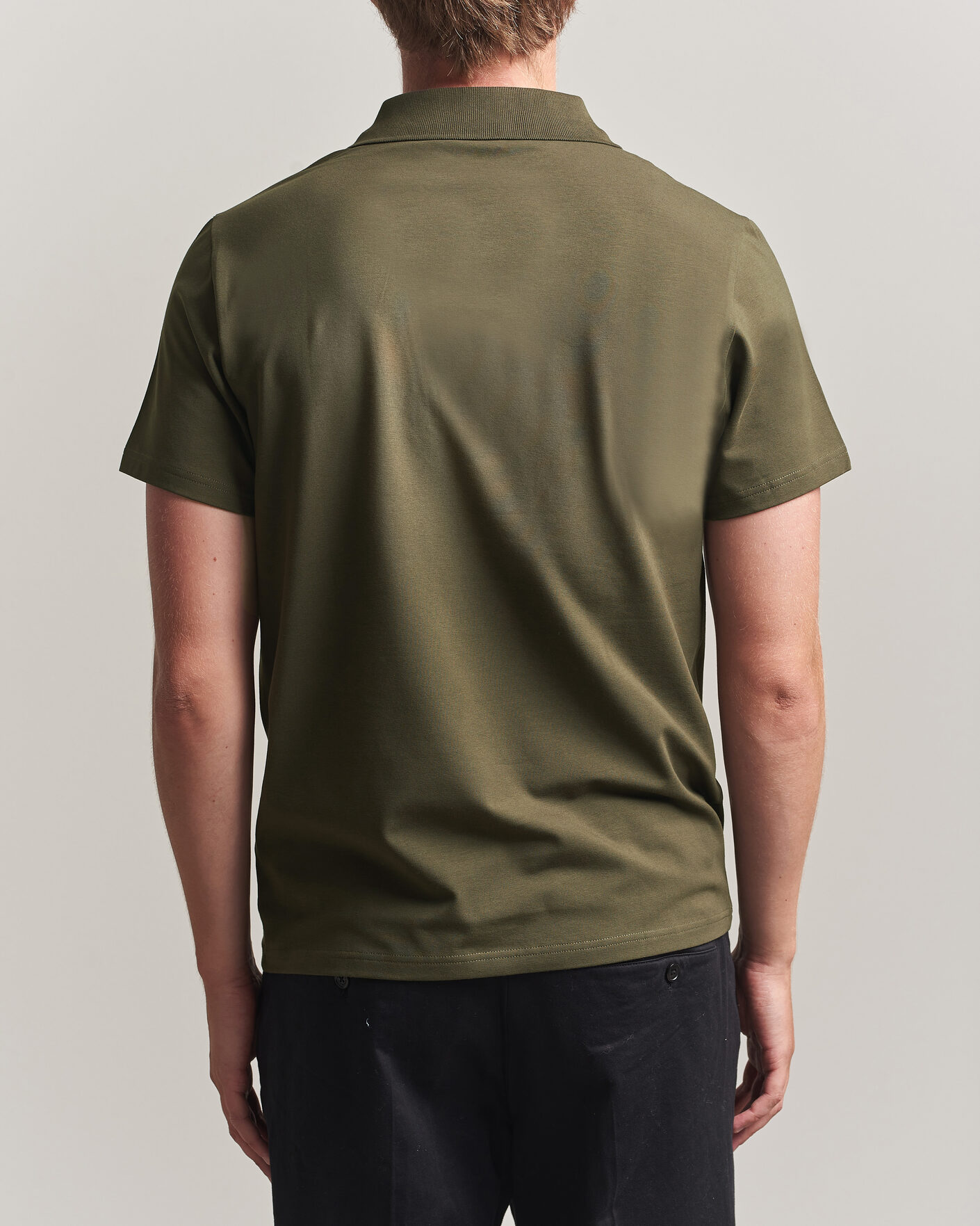 Herr | Pikéer | Filippa K | Soft Lycra Polo T-Shirt Ebony Brown