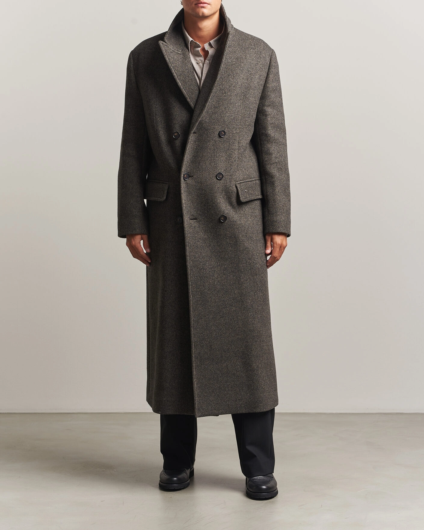 Herr | Jackor | Filippa K | Damian Wool Twill Coat Driftwood