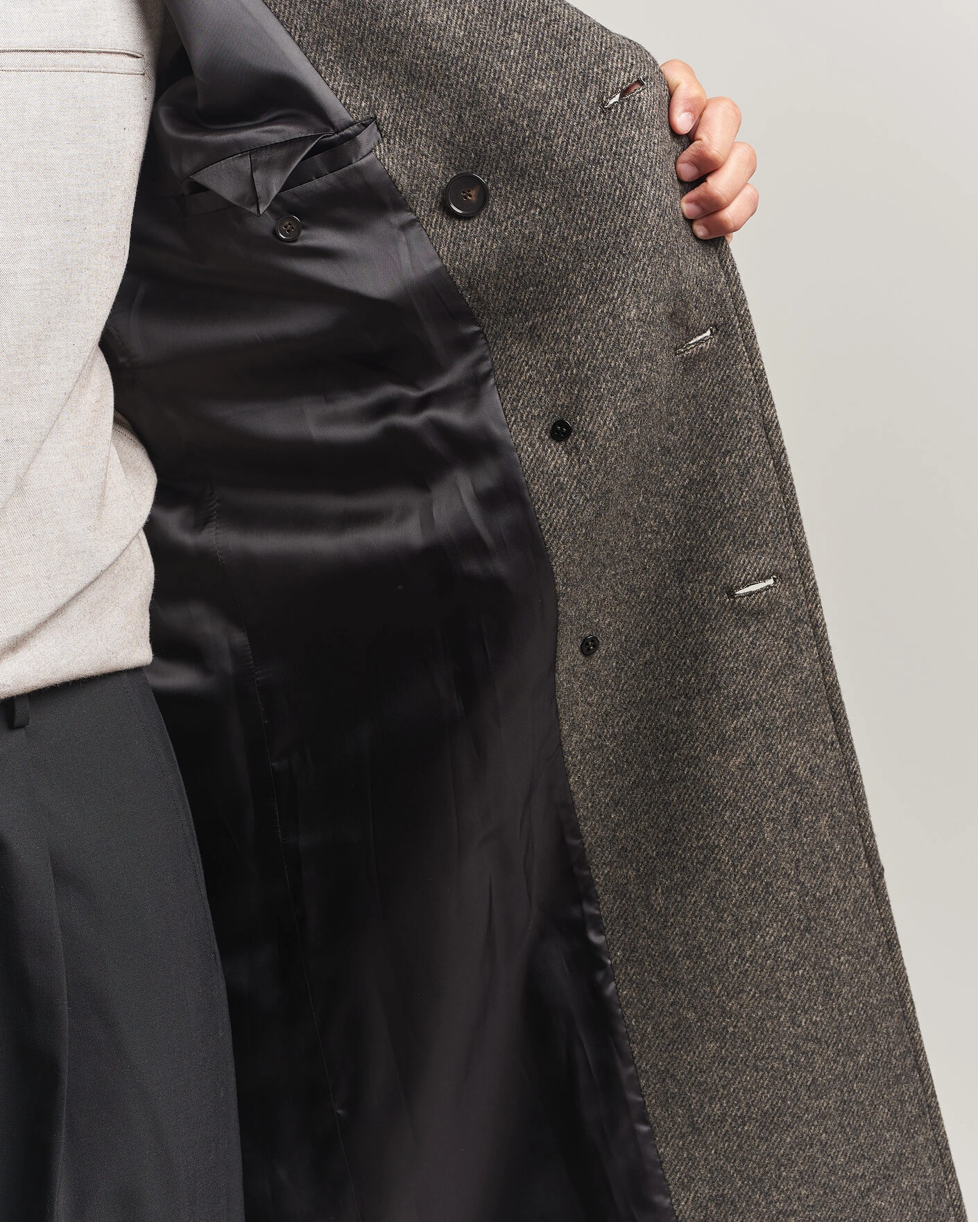 Herr | Jackor | Filippa K | Damian Wool Twill Coat Driftwood