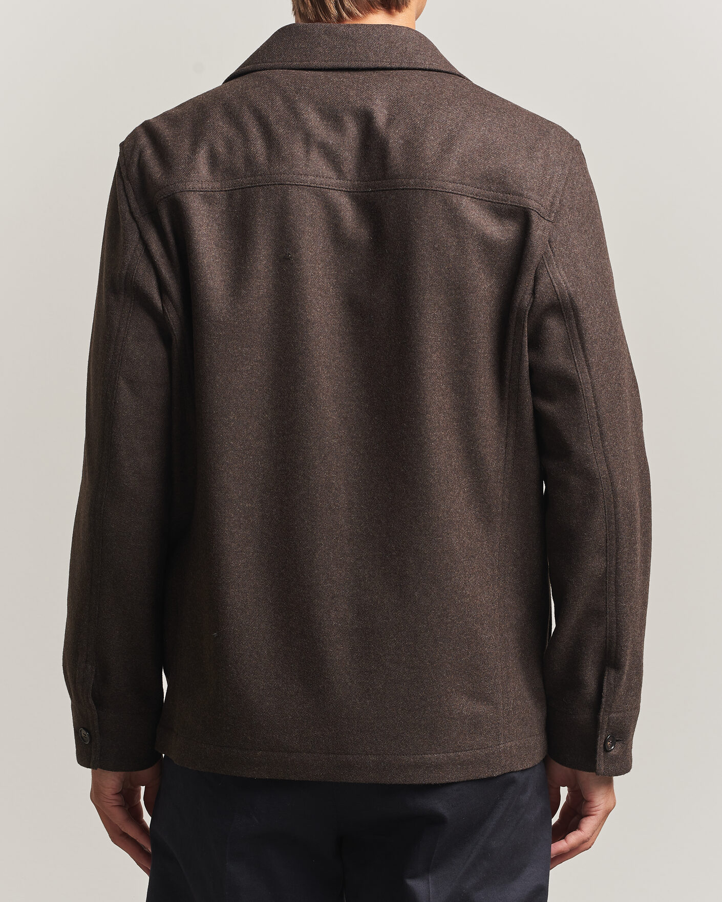 Herr | Skjortor | Filippa K | Taylor Flannel Overshirt Walnut Brown