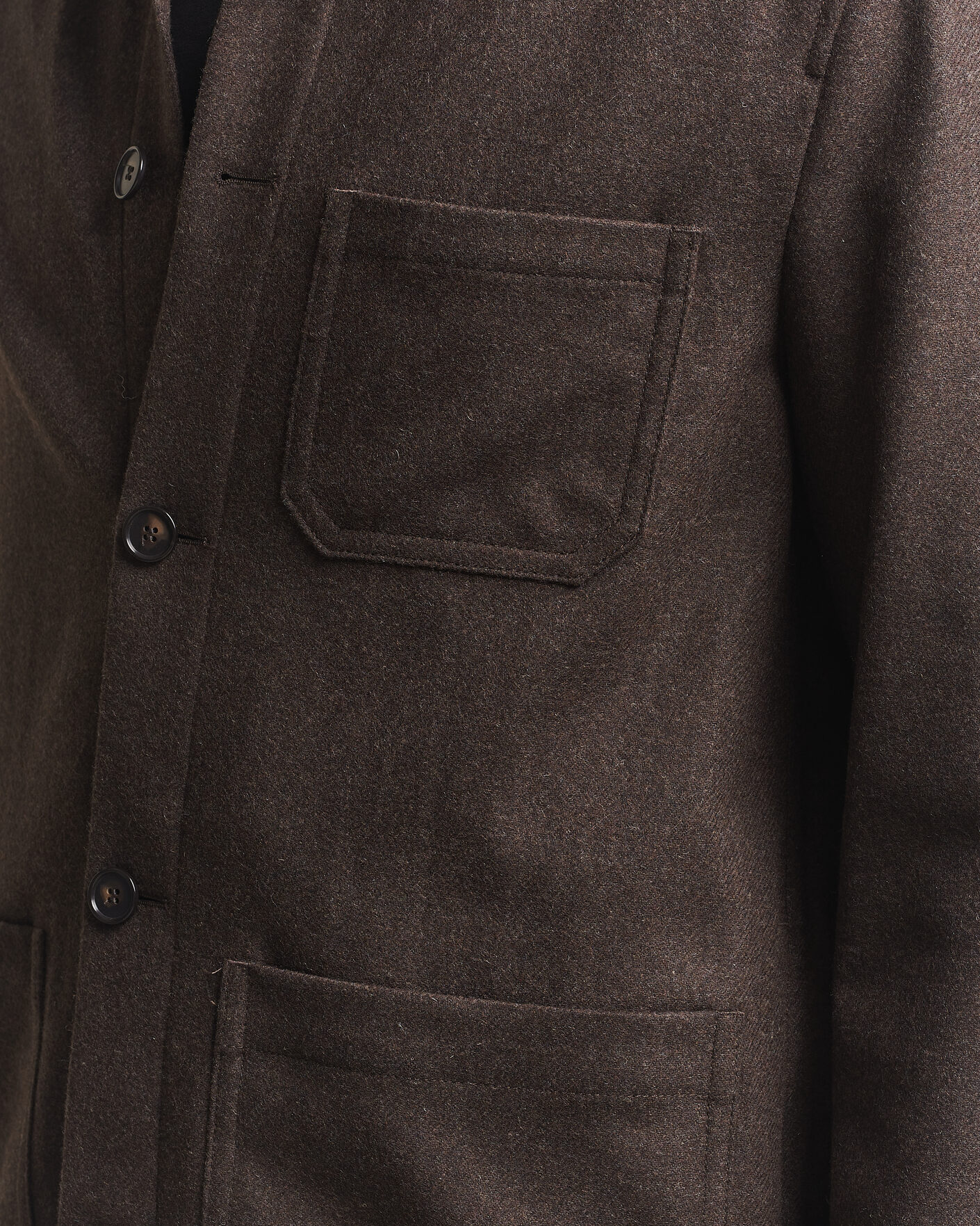 Herr | Skjortor | Filippa K | Taylor Flannel Overshirt Walnut Brown