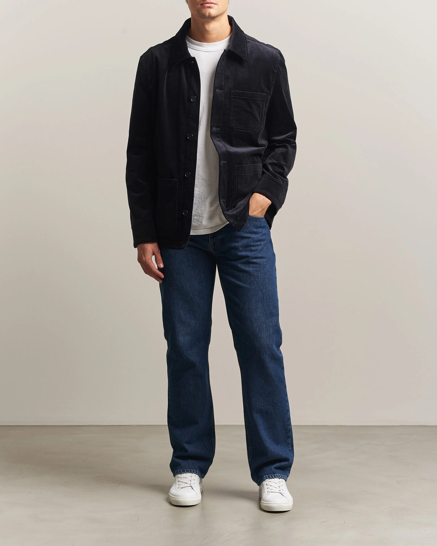 Herr | Skjortor | Filippa K | Taylor Corduroy Overshirt Navy